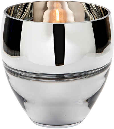 Fink Teelichthalter RILA (1 St), Kerzenhalter aus Glas, mundgeblasen, auch als Vase verwendbar