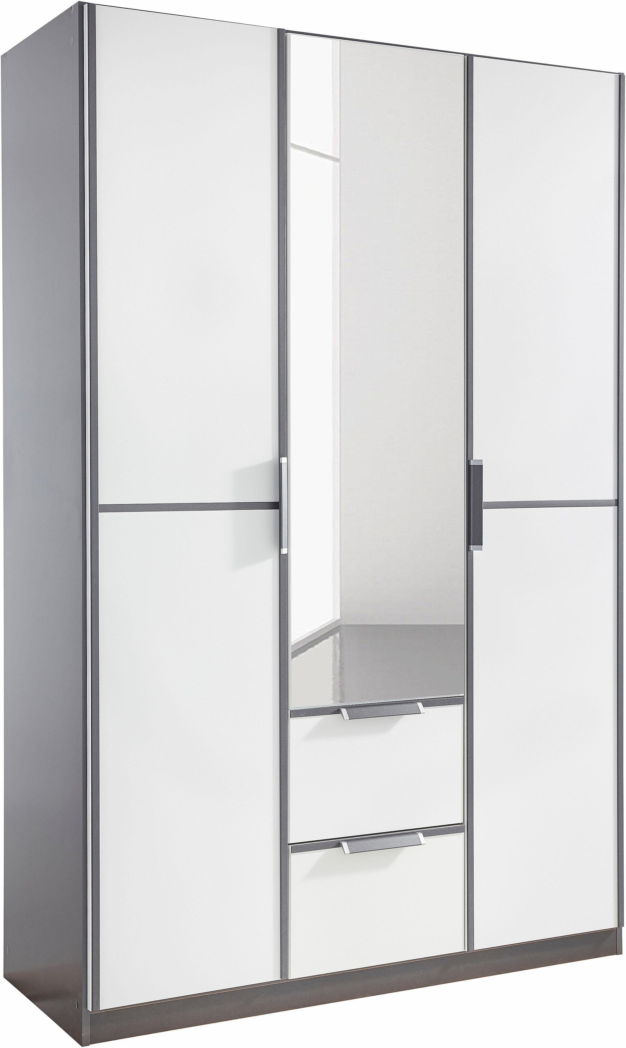 rauch Kleiderschrank Essensa graumetallic/weiß