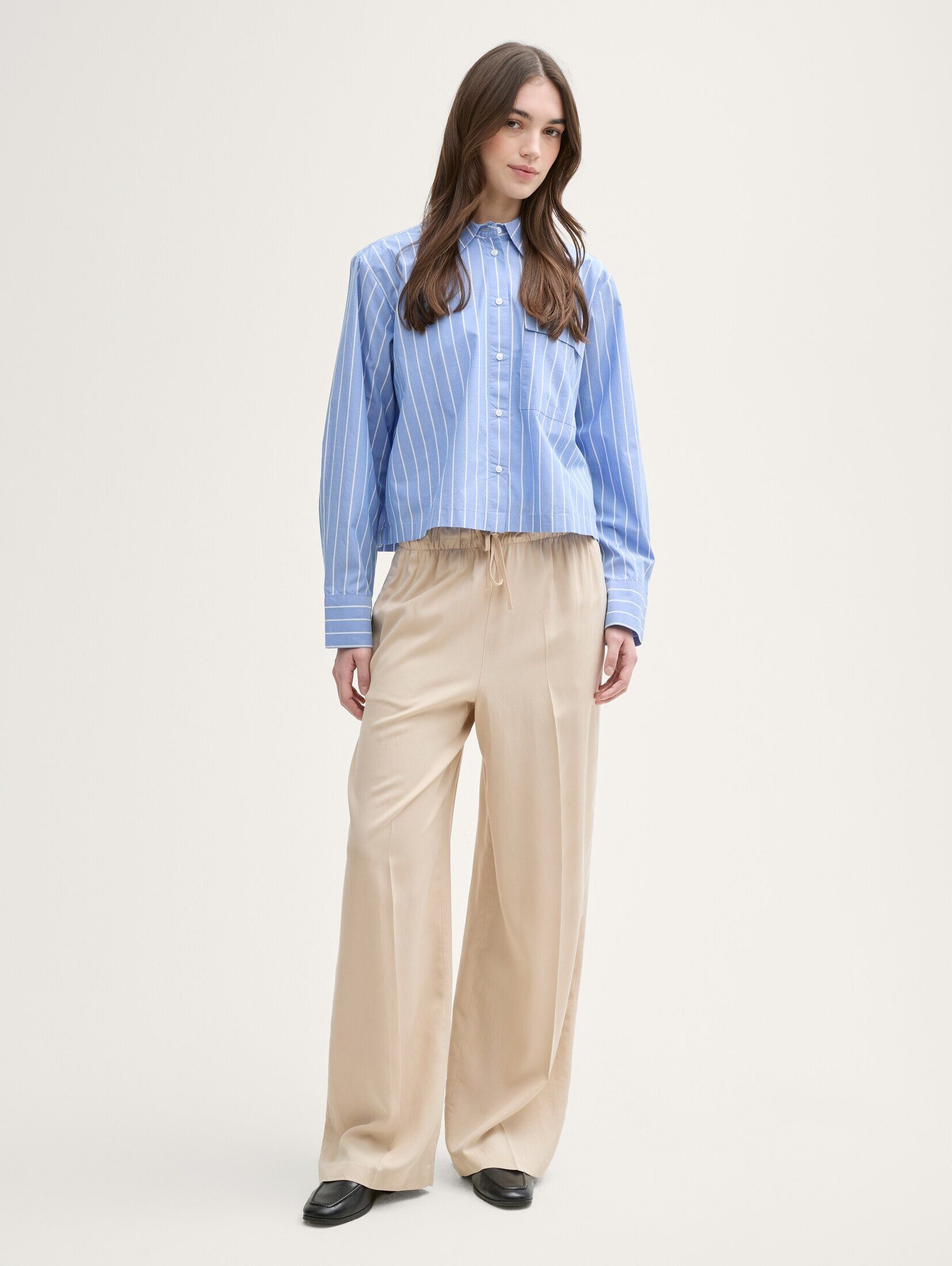 TOM TAILOR Denim Stoffhose Hosen & Chino Wide Leg Paperpag Hose günstig online kaufen