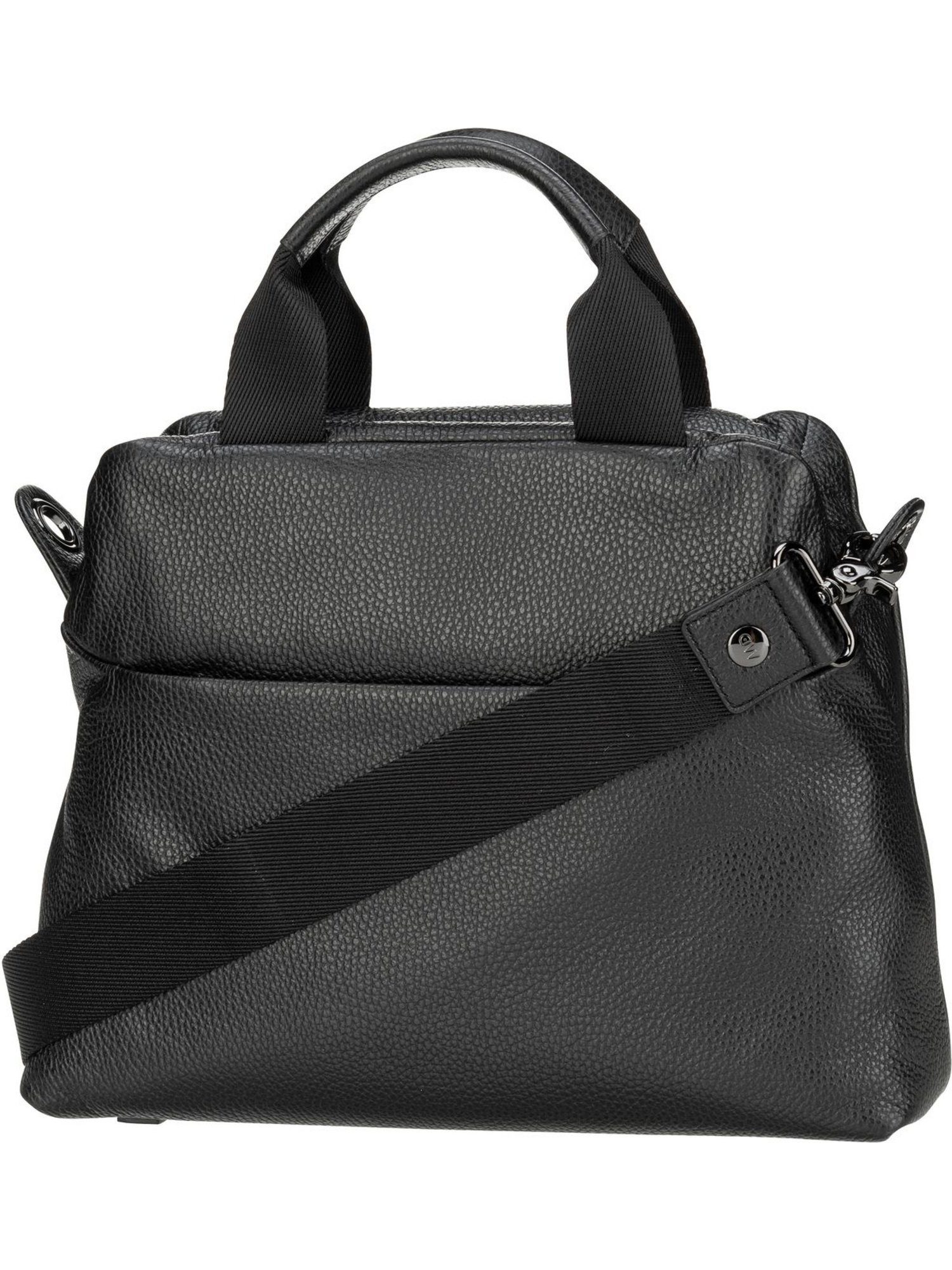 Handtasche Mandarina Leather Henkeltasche FZT20, Nero Bauletto Duck Mellow