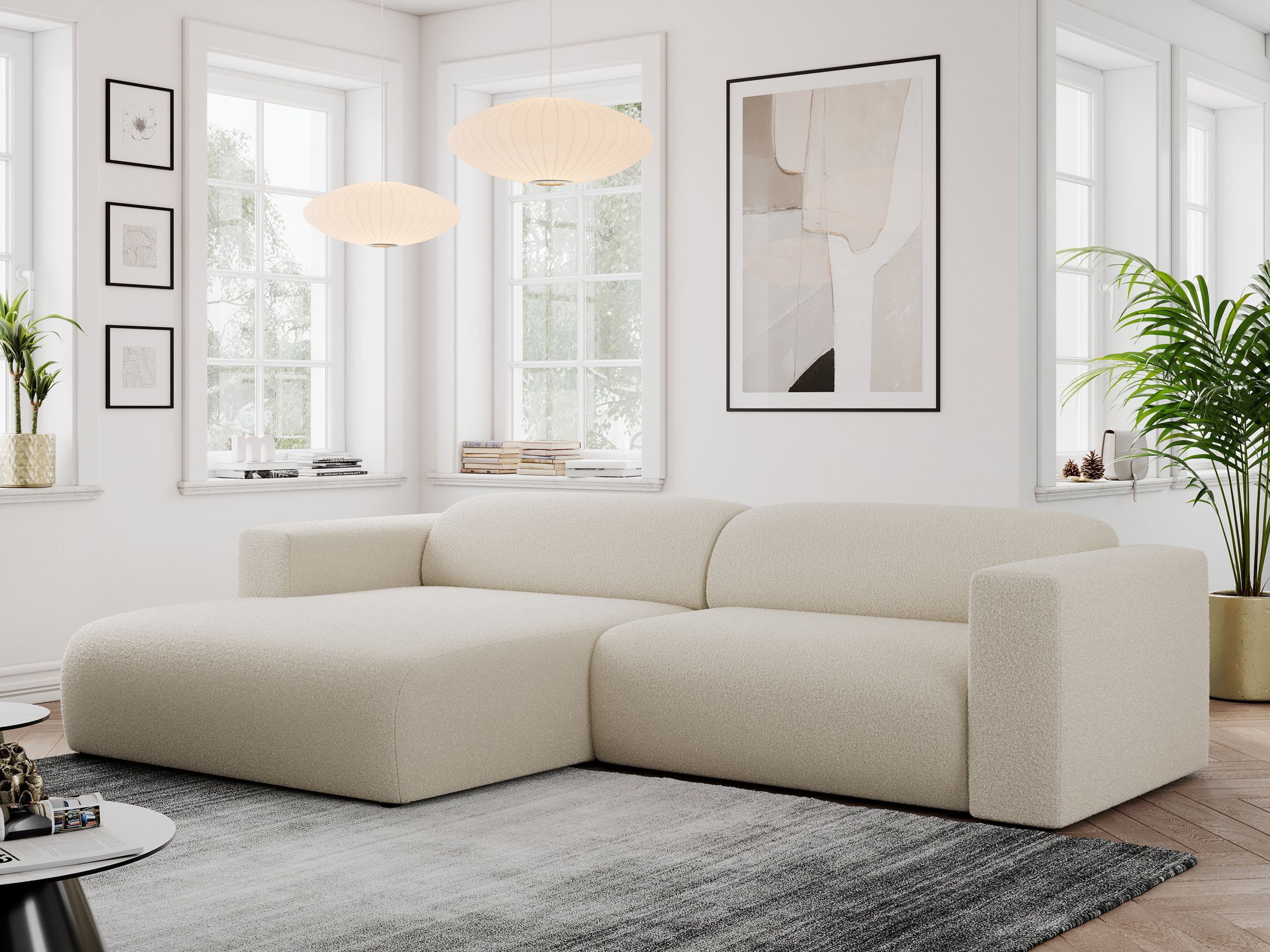 MKS MÖBEL Ecksofa PASADENA, Set, Wellenfedern, günstig online kaufen