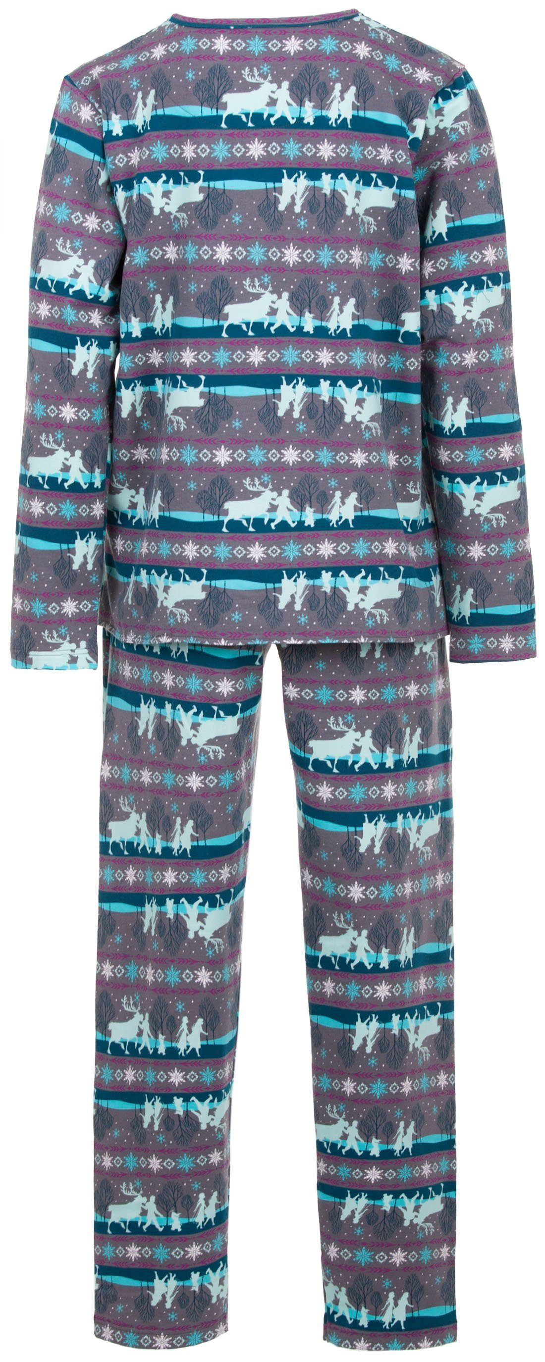 - Wald Schlafanzug Thermo Knopfleiste Set Pyjama zeitlos