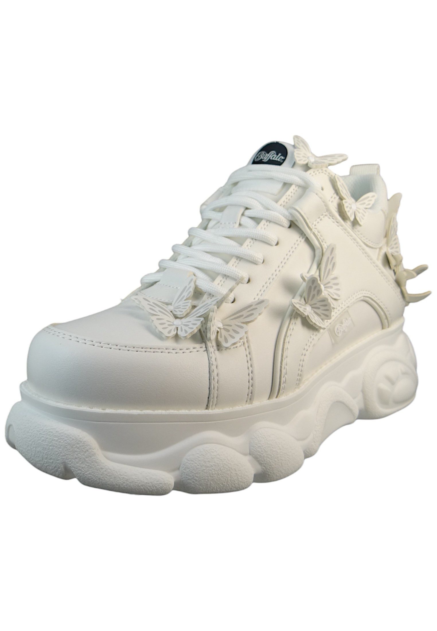 Buffalo 1630516 CLD Corin Butterfly Low Top Hochzeit White Sneaker