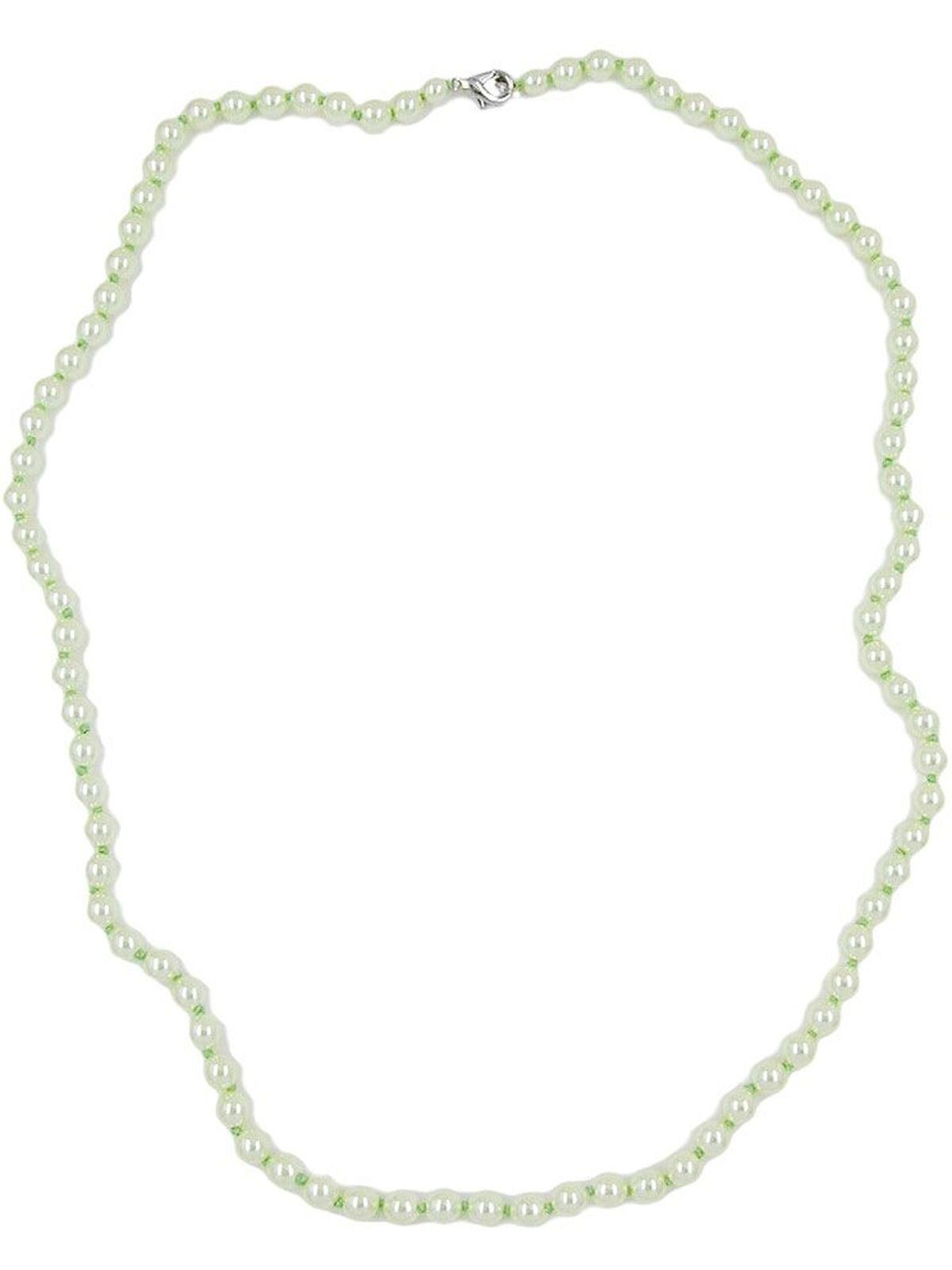 Gallay Perlenkette Kette Glasperlen mintfarben geknotet 60cm (1-tlg)