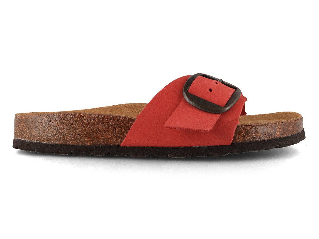 Tuffeln Damen Pantoletten Sandalen Fehmarn für schmale Füße Hausschuh mit gepolstertem Tieffussbett