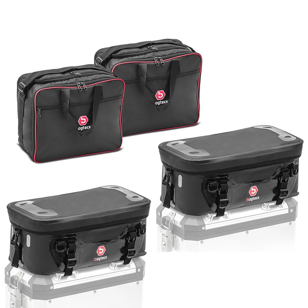 Bagtecs Reisetasche 2x Zusatztasche für Alukoffer + Koffer Innentasche 2x 32 Liter Innenta