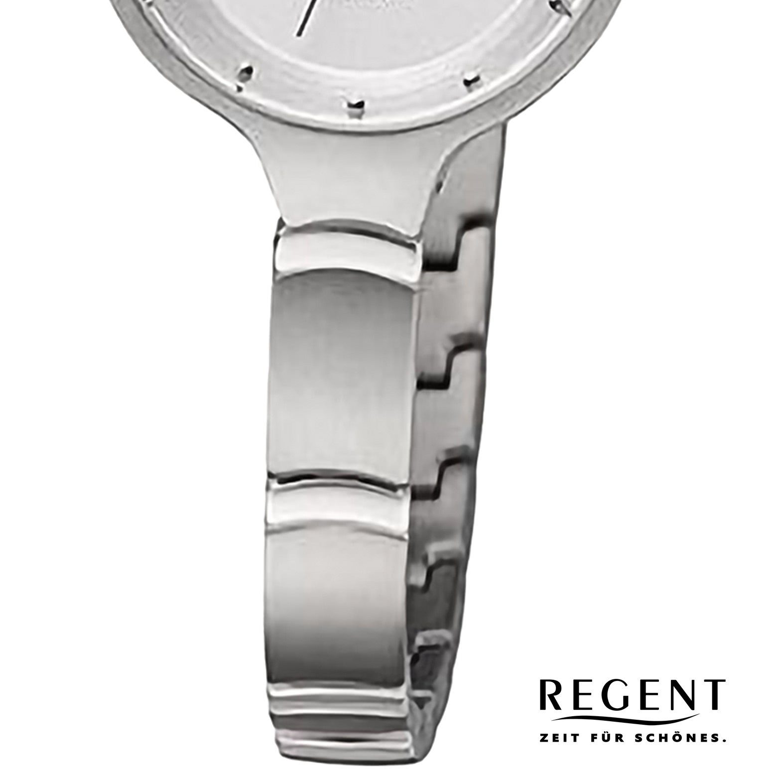 Regent Quarzuhr Regent Damen Armbanduhr Analog, (Analoguhr), Damen Armbanduhr rund, extra groß (ca. 26mm), Metallarmband