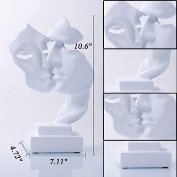 HYTIREBY Skulptur Skulptur Deko Modern Abstract Kunst weiß (1 St), for Dekoration Wohnzimmer, Bar, Schlafzimmer, Couple Gift