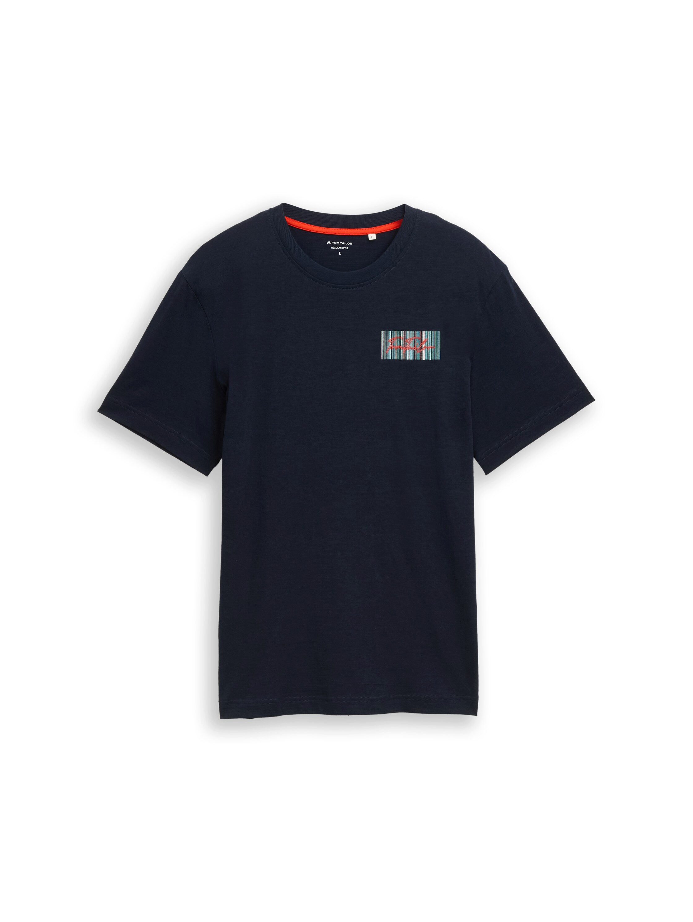 TOM TAILOR Kurzarmshirt Sommershirt mit Print und Stickerei – Bild 5 von 5