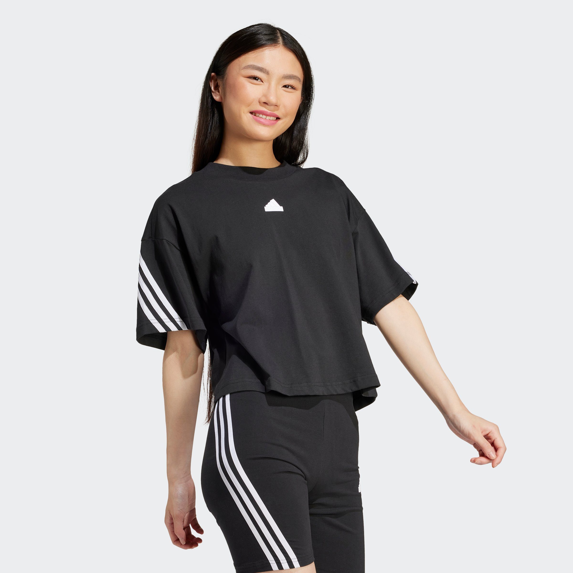 W Sportswear T-Shirt adidas 3S BLACK FI TEE