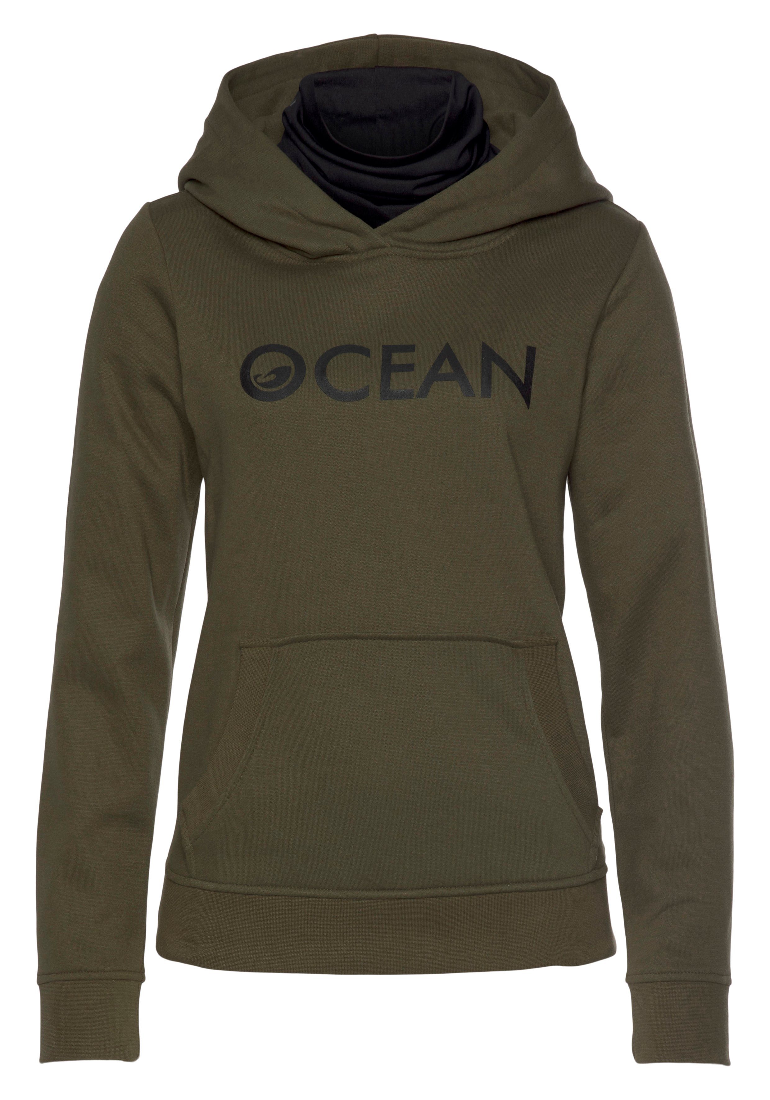 Damen Pullover Ocean Sportswear Kapuzensweatshirt mit Multifunktionaler Tube Schal (Set, 2-tlg)