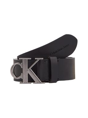 Calvin Klein Jeans Ledergürtel ROUND MONO PLAQUE LTHR BELT 40MM mit CK-Logoschließe