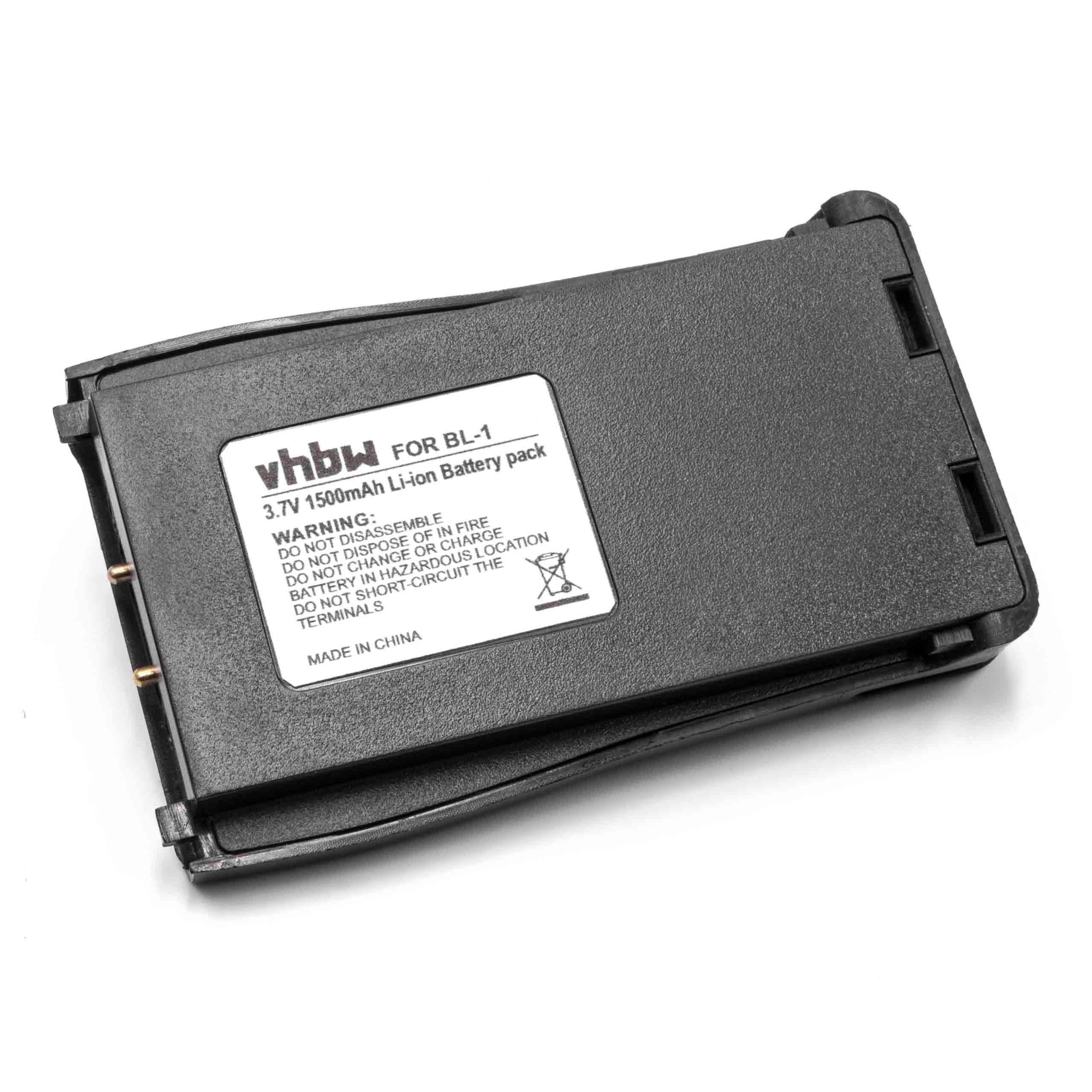 vhbw Ersatz für Baofeng BL-1 für Akku Li-Ion 1500 mAh (3,7 V)