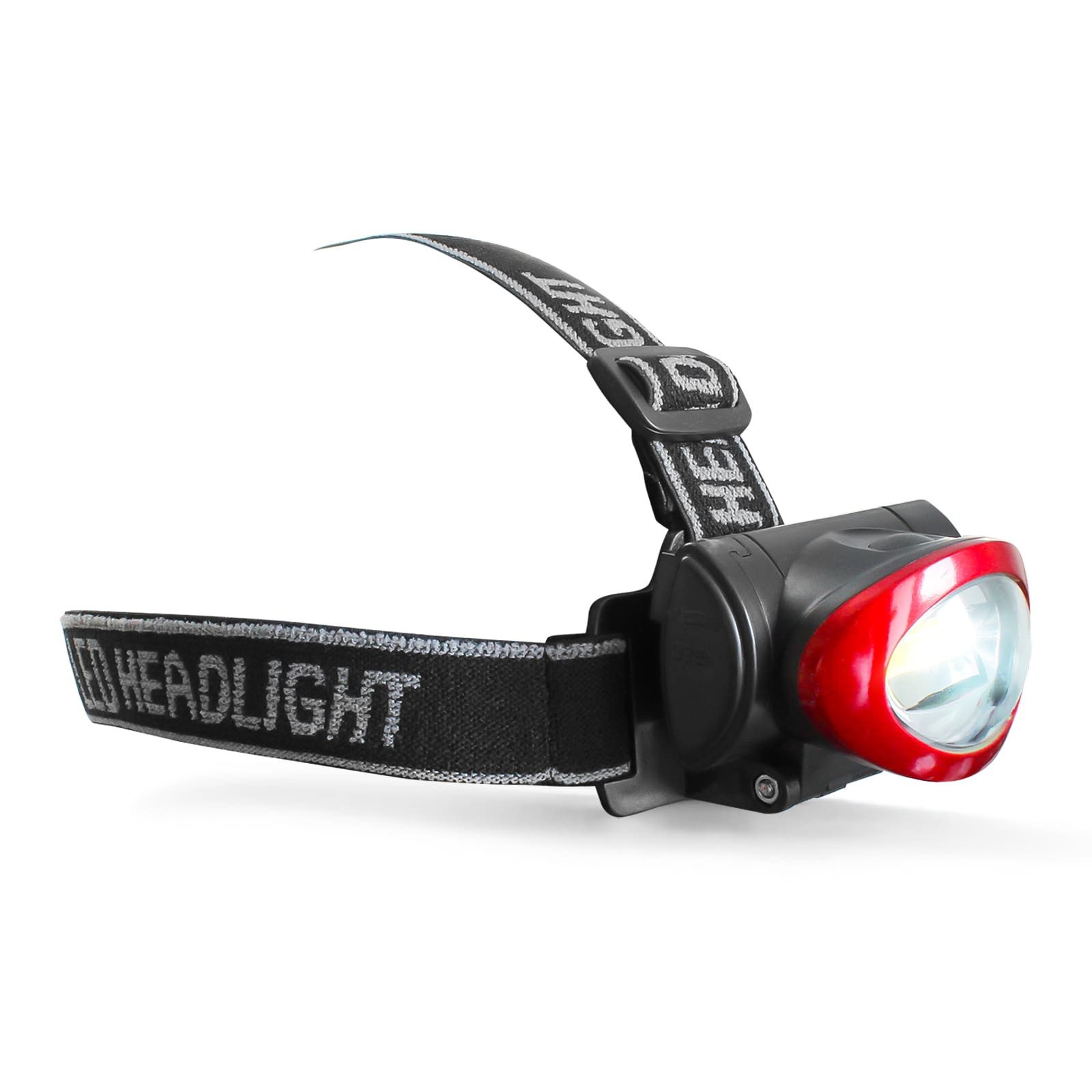 EAXUS LED Stirnlampe Kopflampe Dimmbar, Neigbar und Größenverstellbar (1er/2er Set, 1-St), Kopfleuchte Spritzwassergeschützt, flexibles Kopfband