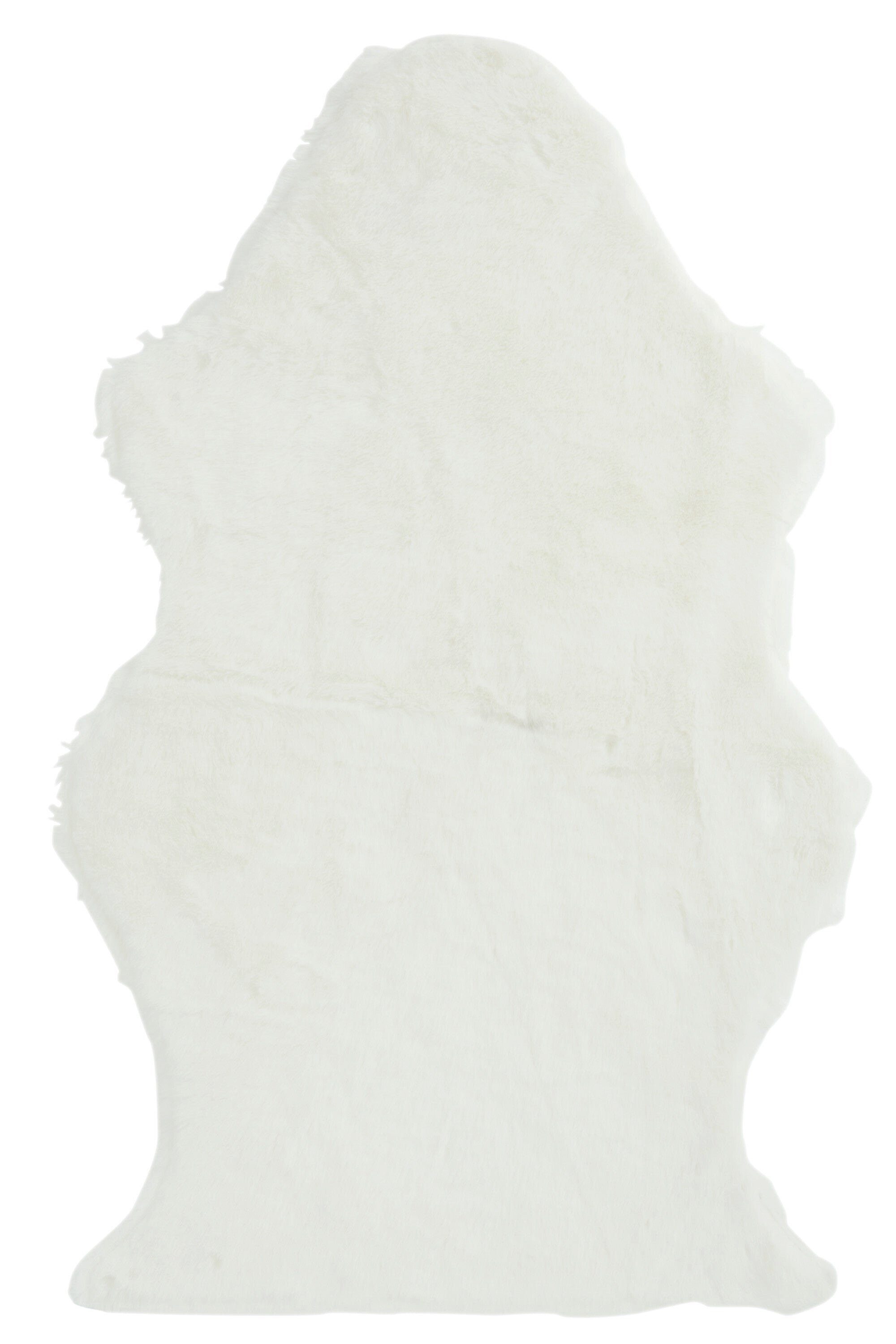 J-line Dekoobjekt Bodenmatte Set Weiß - Kunstpelz Farbe Schwarz Weiß in 4er oder