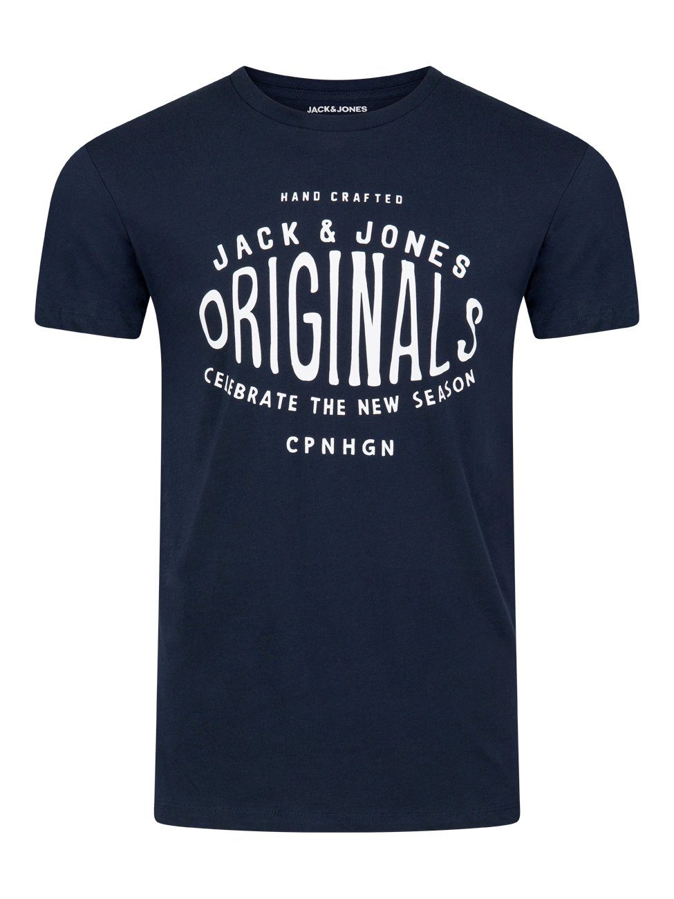Jack & Jones T-Shirt mit Kurzarm Shirt Rundhalsausschnitt Regualar Logoprintshirt JJLINO (4-tlg) Baumwolle 6 Tee Pack Fit Herren 100% aus