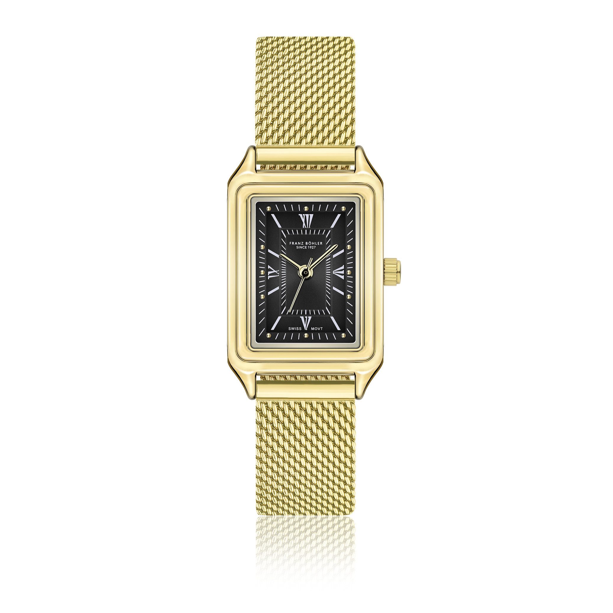 FRANZ BÖHLER Quarzuhr BC8-B034G Oberaar Gold Mesh