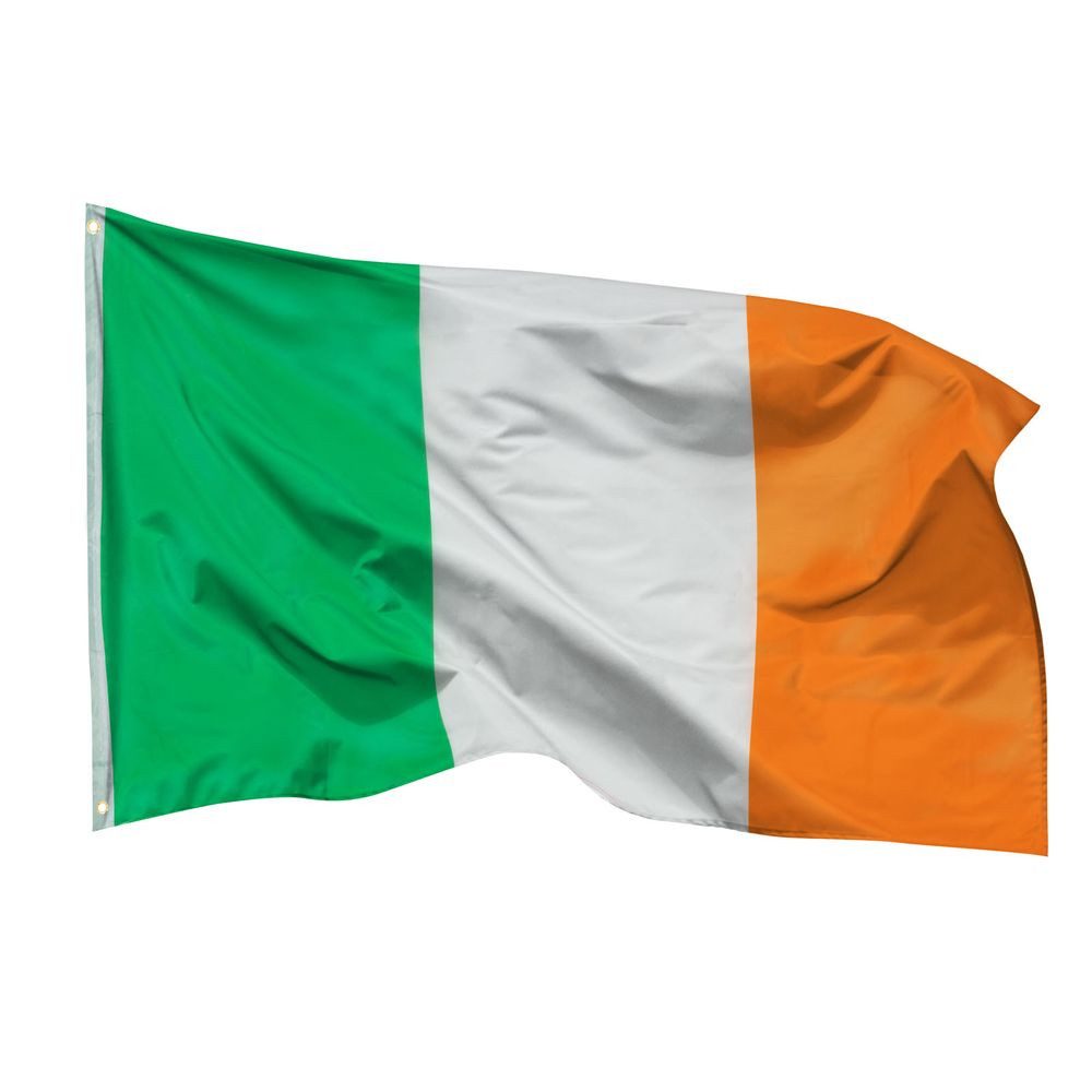 PHENO FLAGS Flagge Irland Flagge - Irlandfahne 90 x 150 cm, Strapazierfähige Fahne für Fahnenmast, mit 2 Ösen