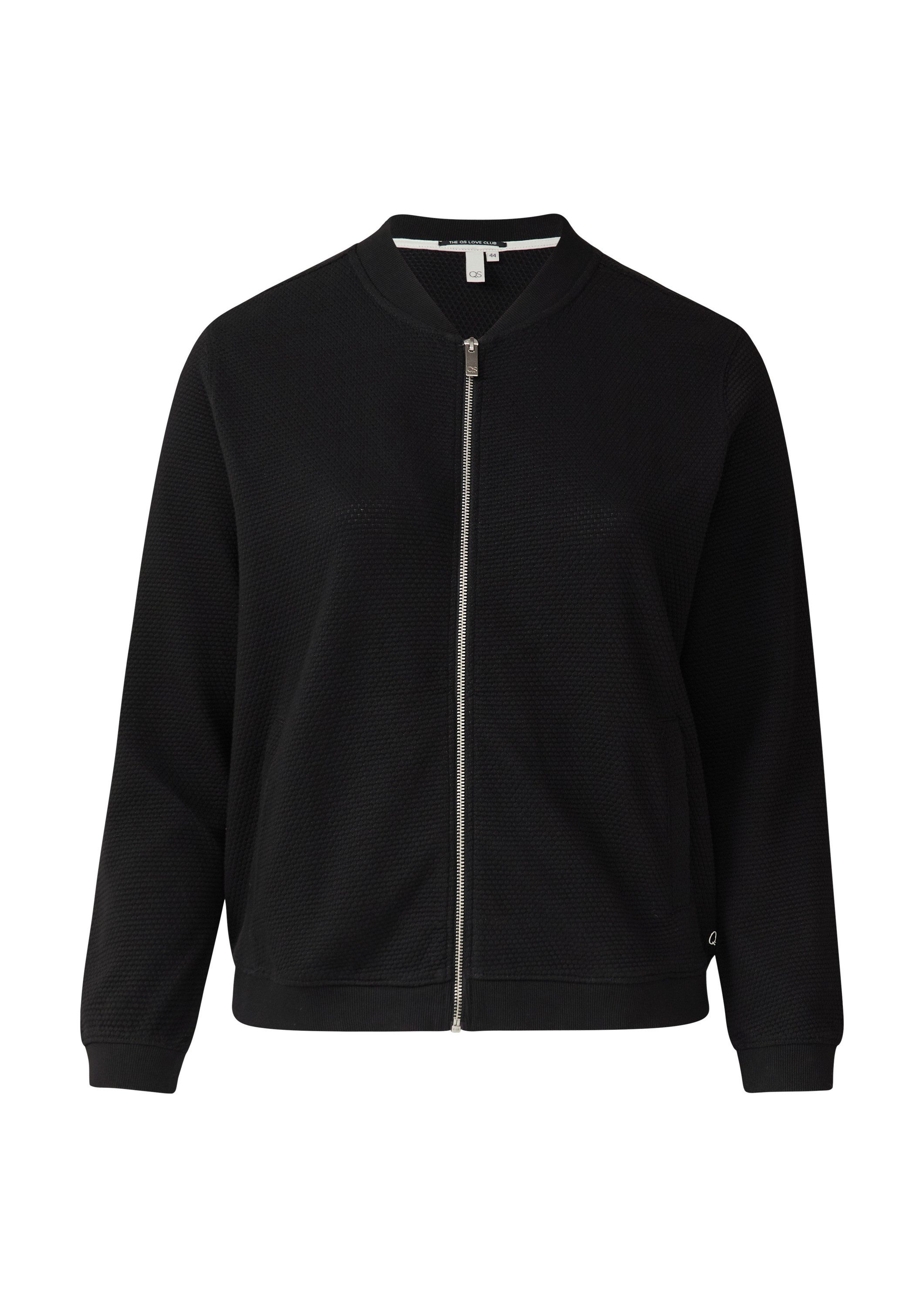 QS Sweatjacke Sweatshirt Sweatshirt im Blousonstyle günstig online kaufen