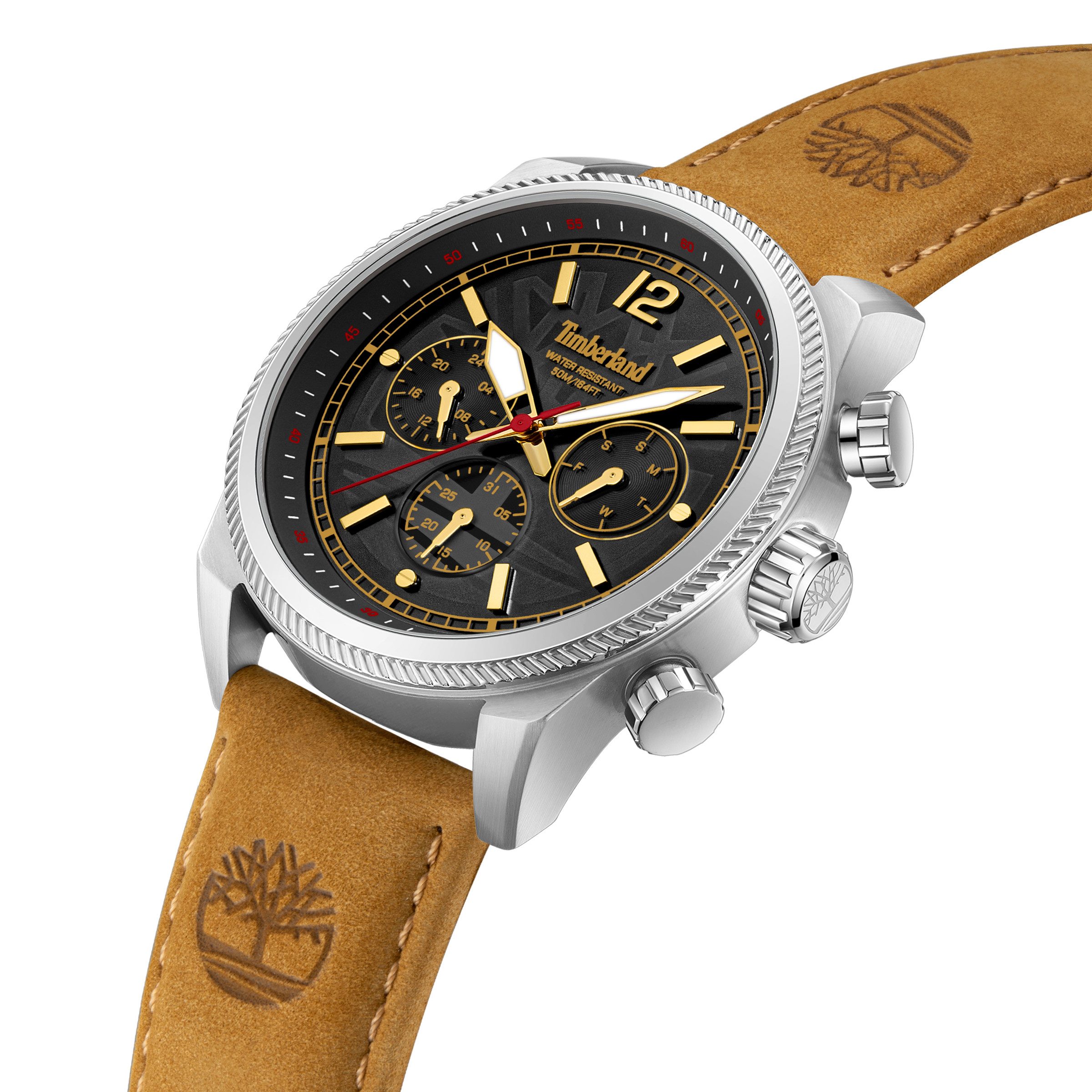Timberland Multifunktionsuhr HENNIKER II TDWGF0082801, Quarzuhr, Armbanduhr, Herrenuhr, Lederarmband, analog, Tag