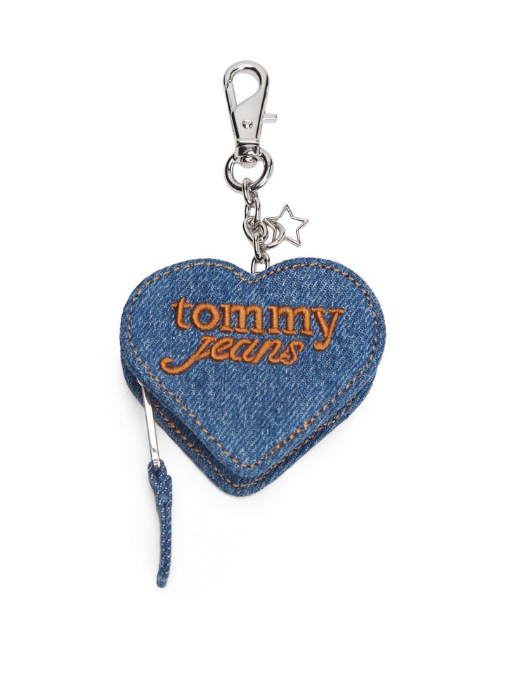 Tommy Jeans Geldbörse TJW COOL DENIM HEART COIN PURSE, Damen Mini Geldbeutel, Portmonnaie mit Reißverschluss