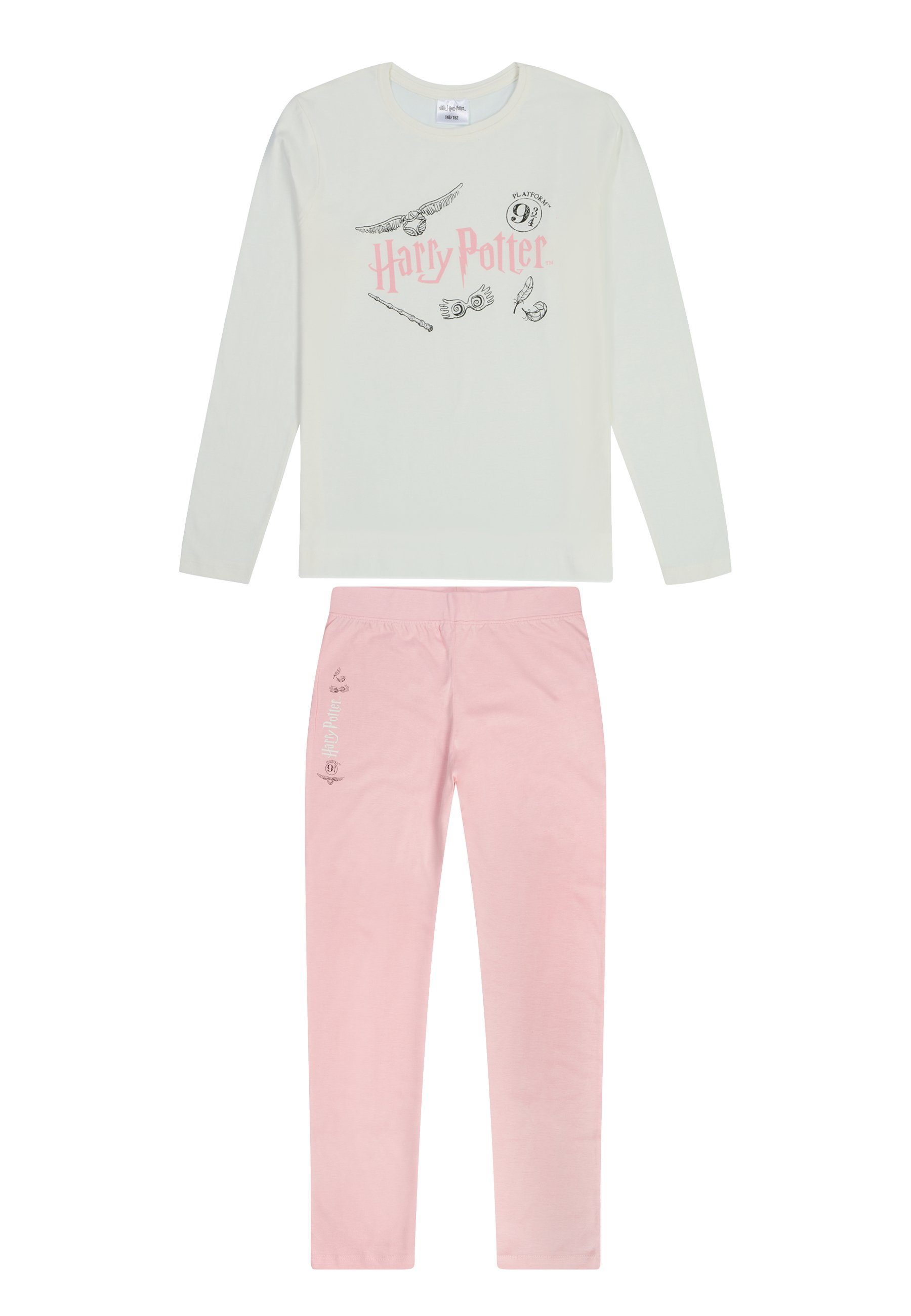 Schlafanzug Harry Potter Mädchen Schlafanzug Pyjama-Set langarm Shirt + Hose