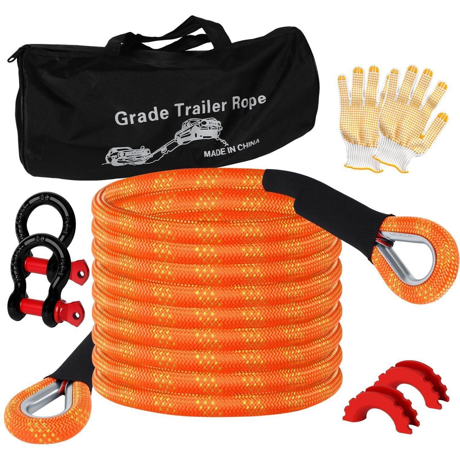 LuxusKollektion Abschleppseil Abschleppseil Abschleppgurt 22000LBS Handschuhe LKW Pkw 6 m (20ft)