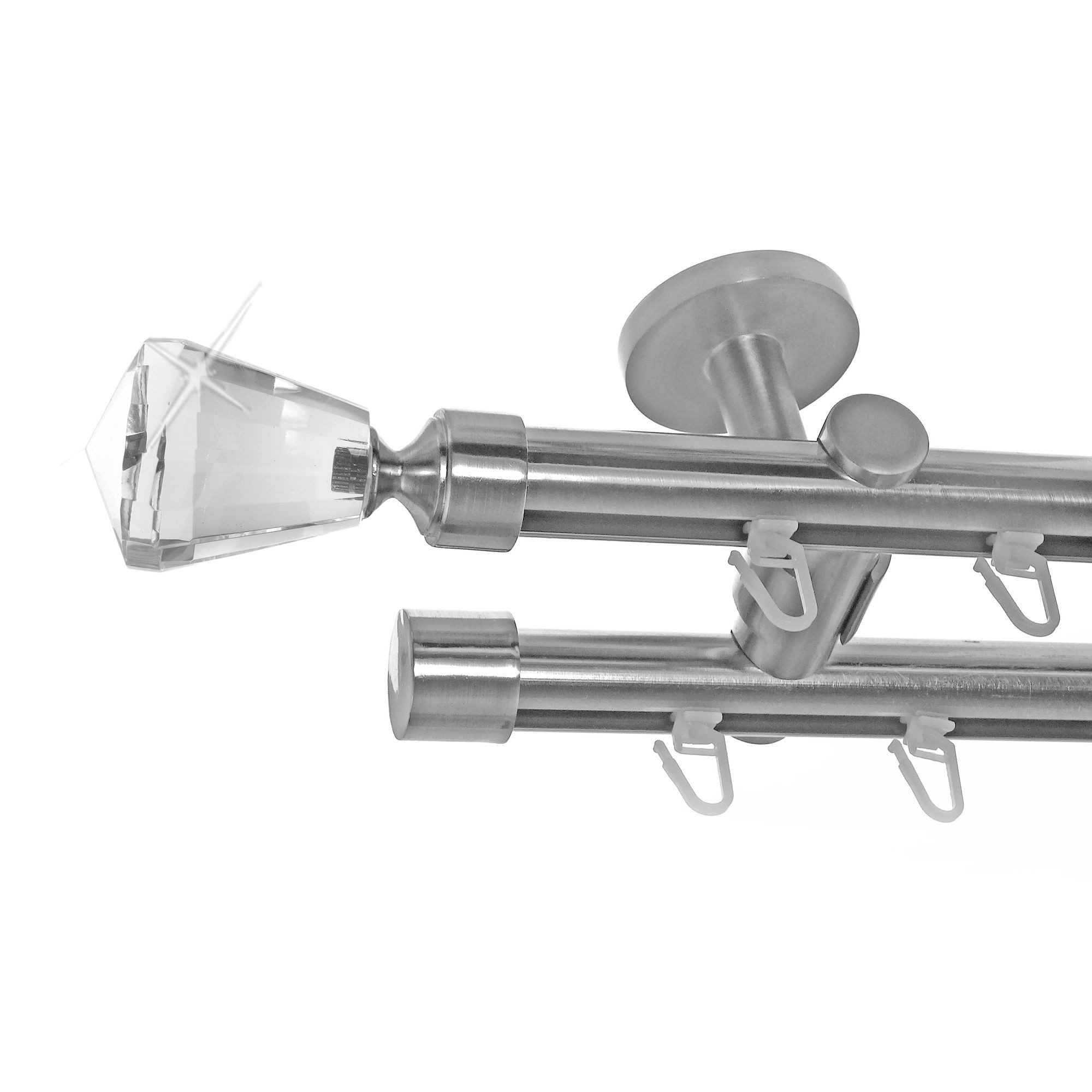 BASIT Gardinenstange Innenlauf Edelstahloptik 20mm mit günstig online kaufen