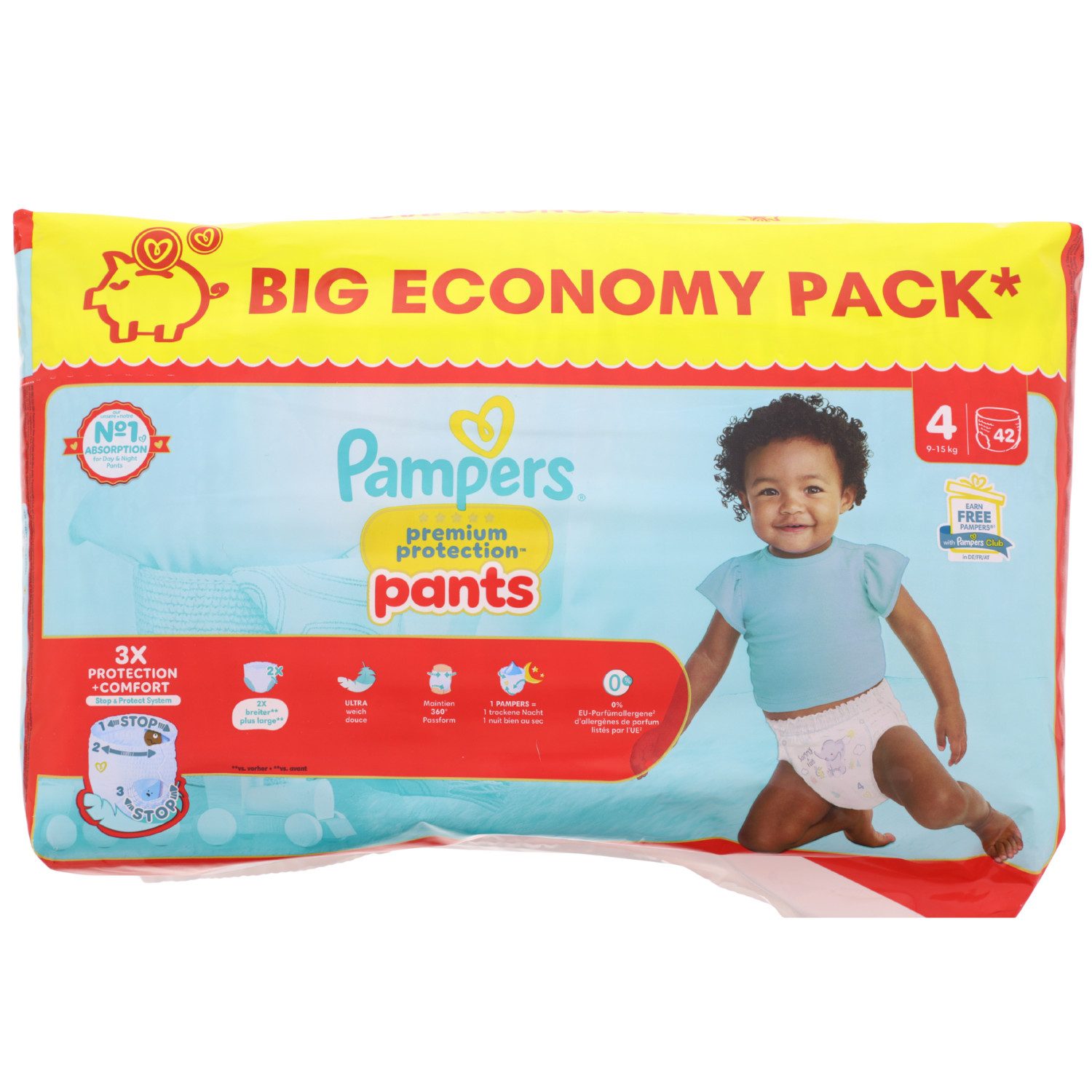 Pampers Windeln Pampers Premium Protection Pants Grösse 4 42 Windeln 9-15 kg 3x Auslau