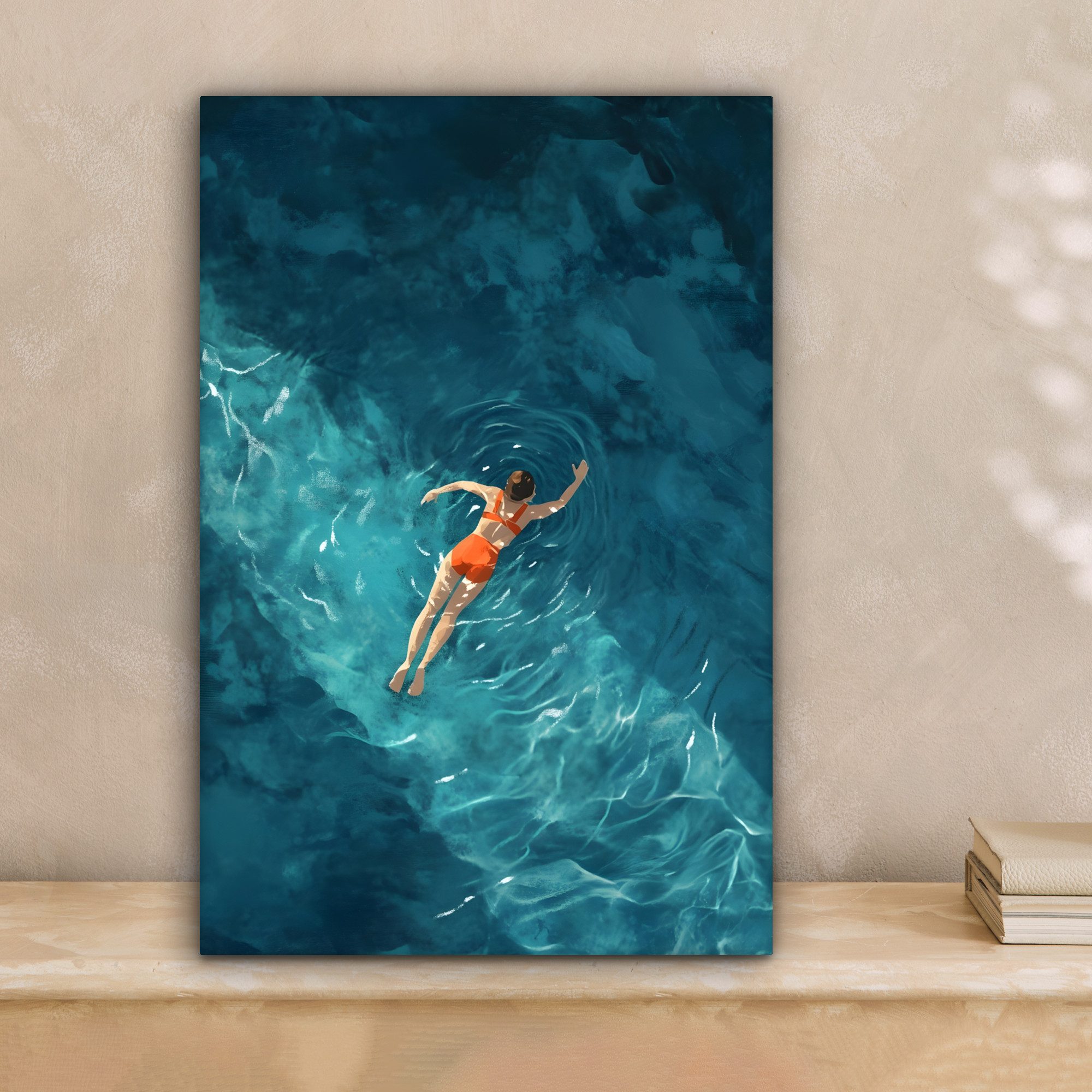OneMillionCanvasses® Leinwandbild Frau - Wasser - günstig online kaufen