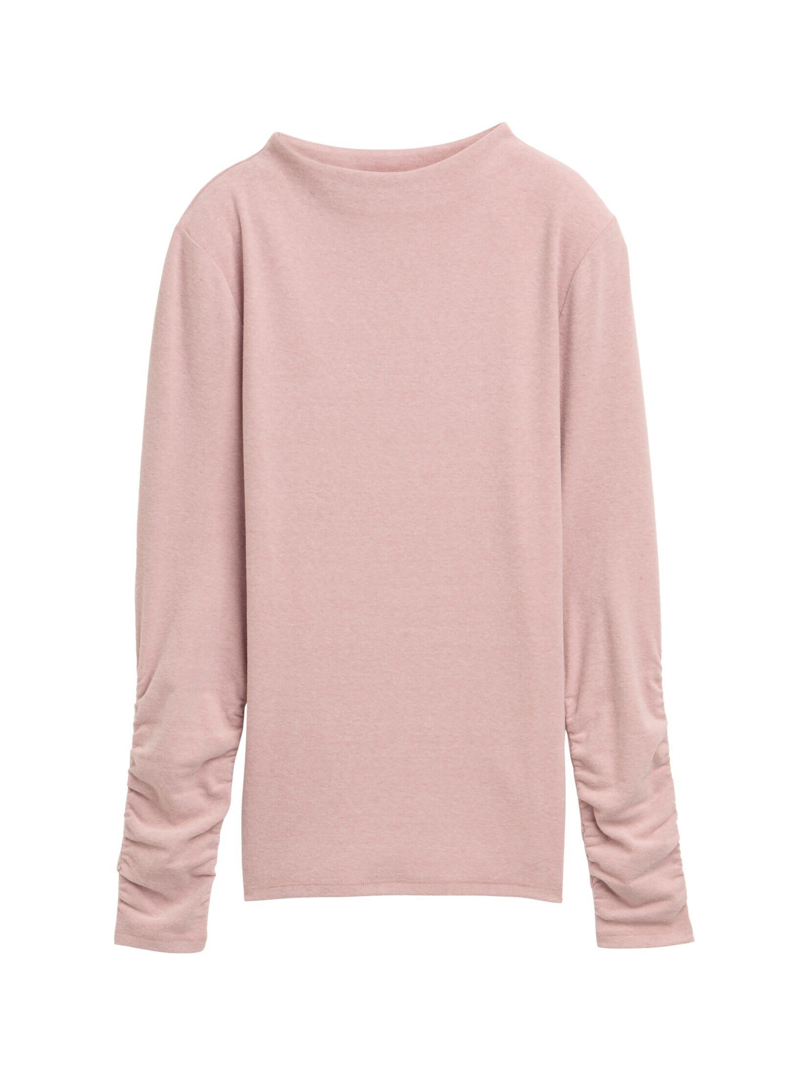 TOM TAILOR Denim Langarmshirt T-Shirt Langarmshirt mit Raffärmeln günstig online kaufen