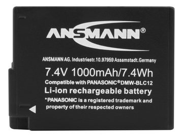 ANSMANN AG Kamera Akku DMW-BLC12 7,4V 1000 mAh, für Panasonic Lumix G... uvm. Kamera-Akku 1000 mAh (7.4 V)