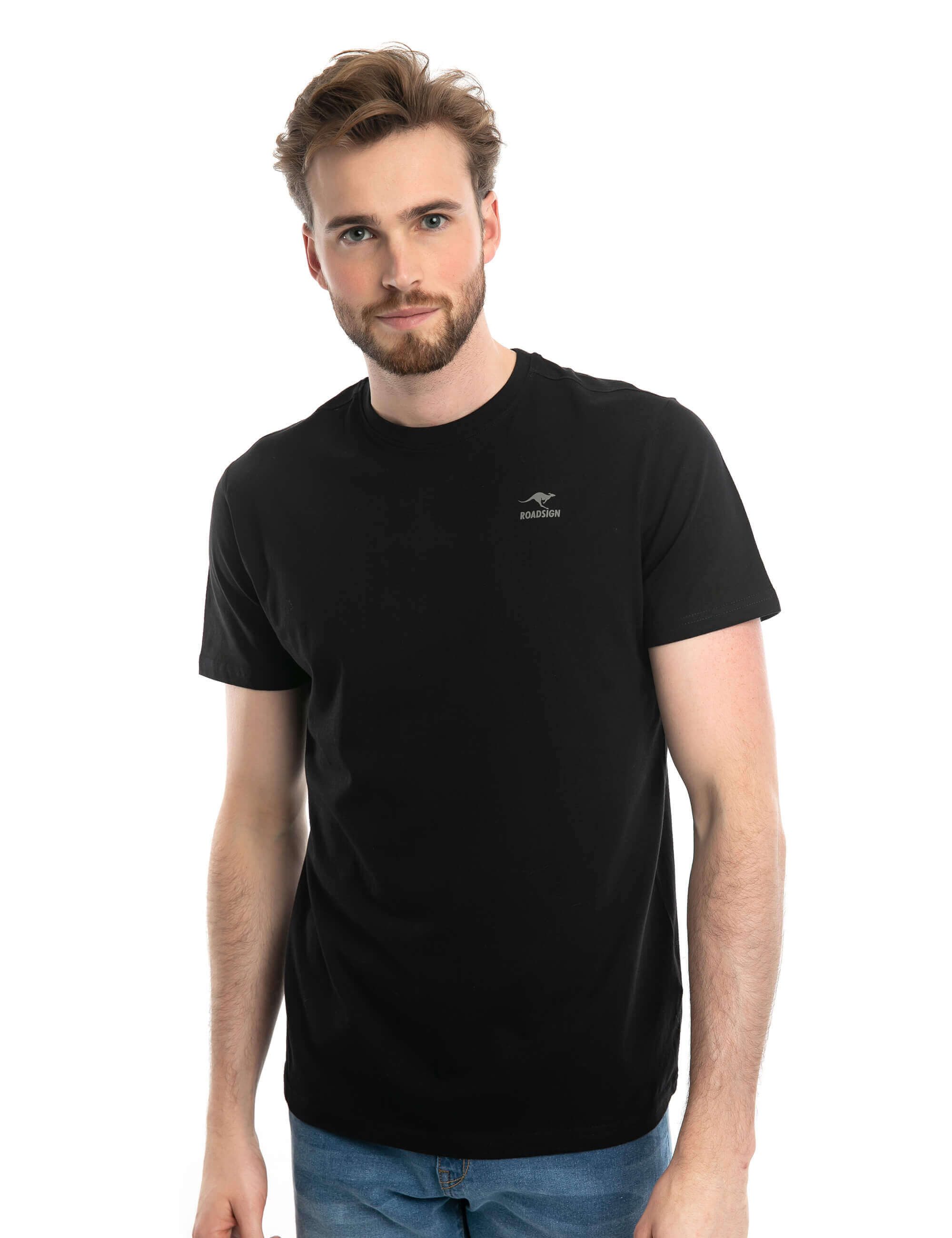 ROADSIGN australia T-Shirt Basic (1, 1-tlg., 1) mit Rundhalsausschnitt, 100 % Baumwolle (2-er Pack)