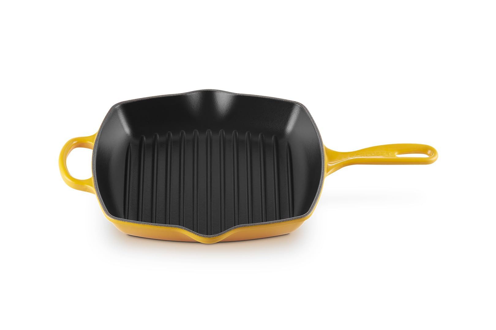 LE CREUSET Grillpfanne Signature, Quadratisch, Gusseisen, 26 cm, Für alle Herdarten geeignet, 2,86 kg, Nectar, 20183266720422