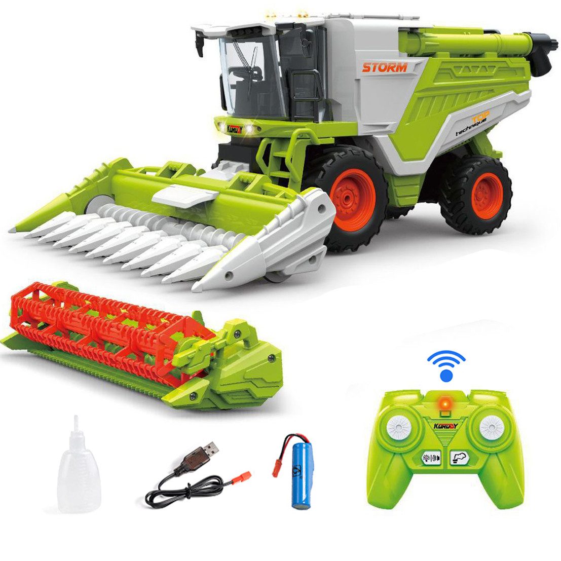 ZEUOPQ RC-Traktor Ferngesteuertes Mähdrescher Harvester-Spielzeug, RC günstig online kaufen