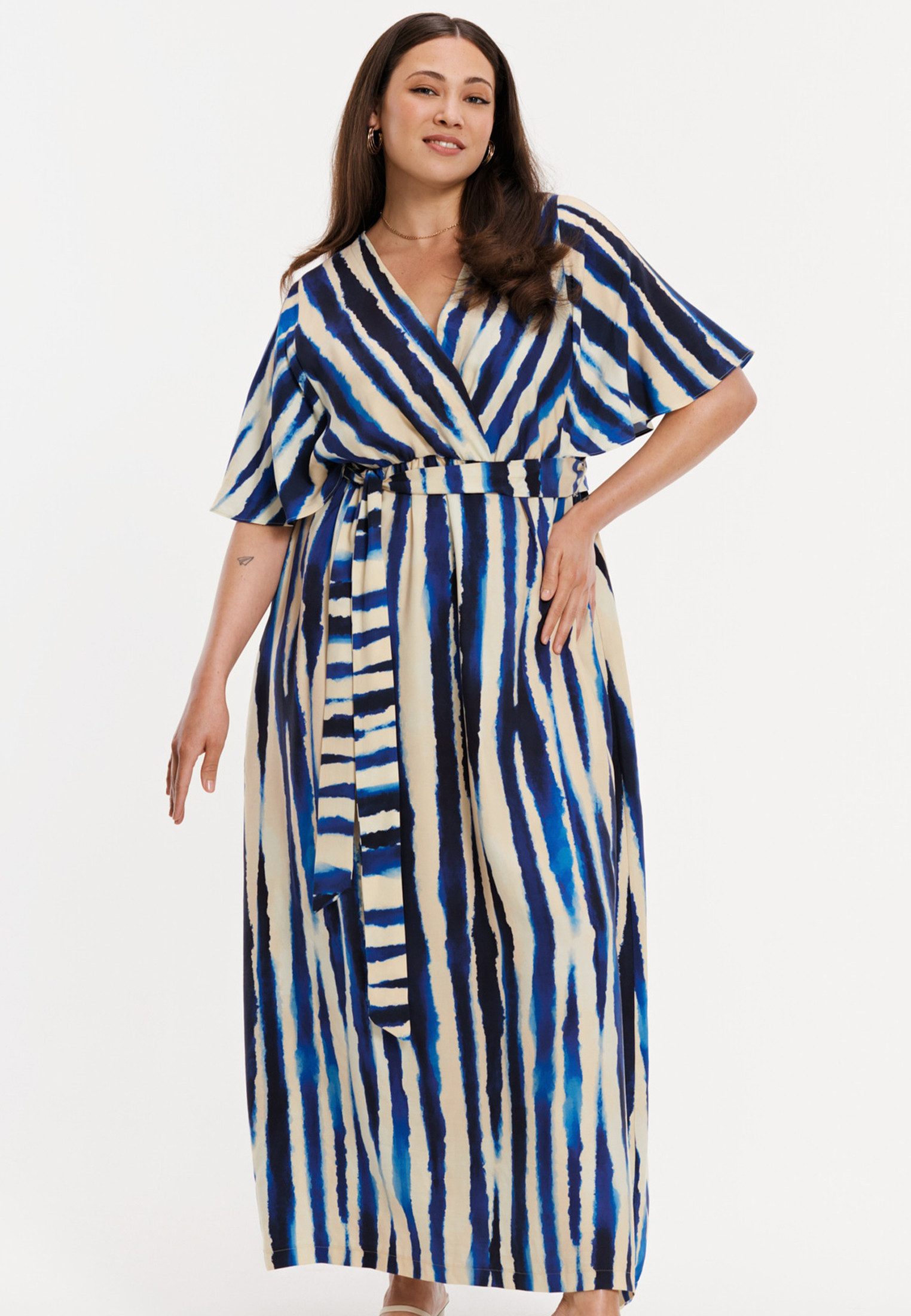 YOEK A-Linien-Kleid Damen Kleid mit Druck Bio-Baumwolle