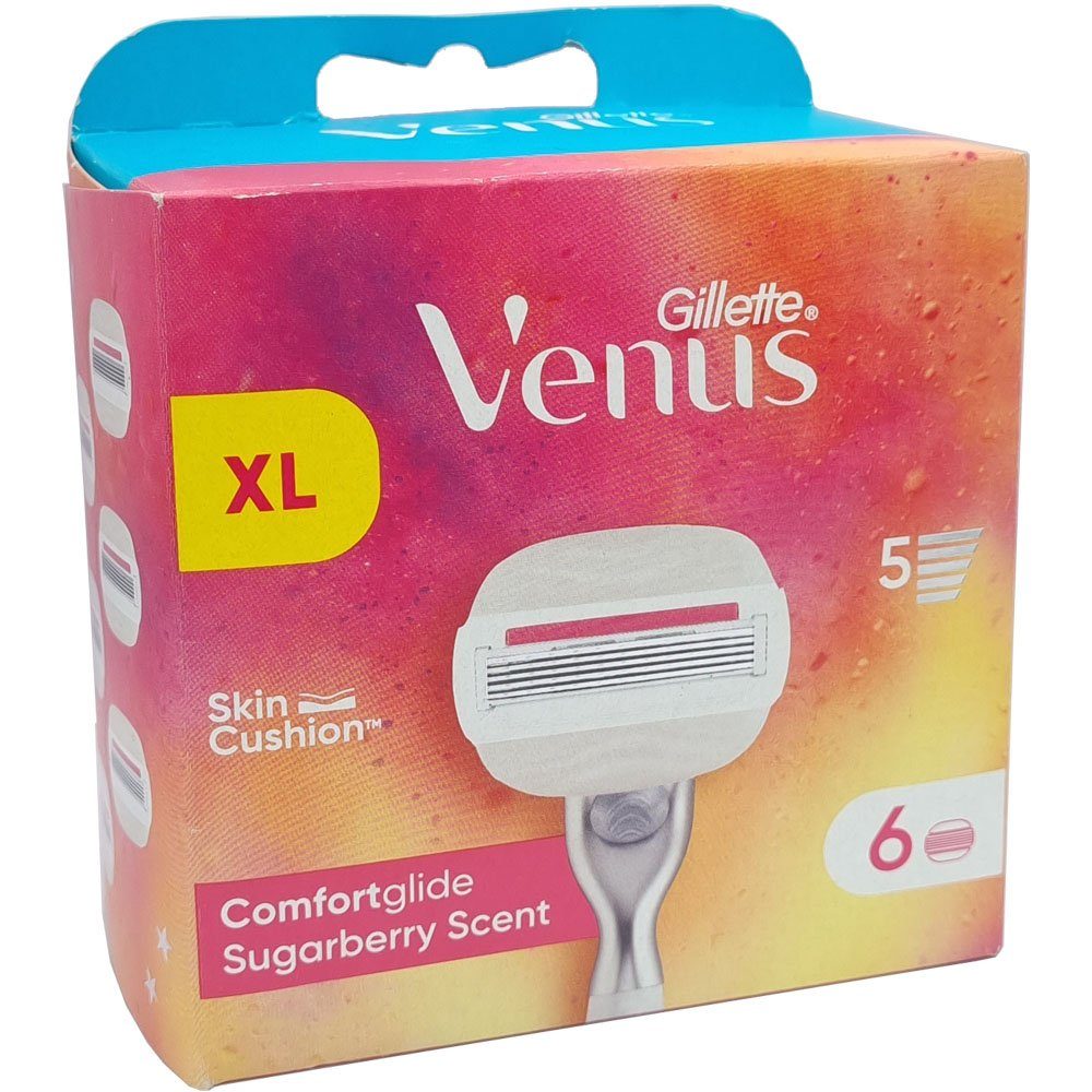 Gillette Venus Rasierklingen Comfortglide Sugarberry Scent, 6-tlg., 6er Pack | Rasierklingen