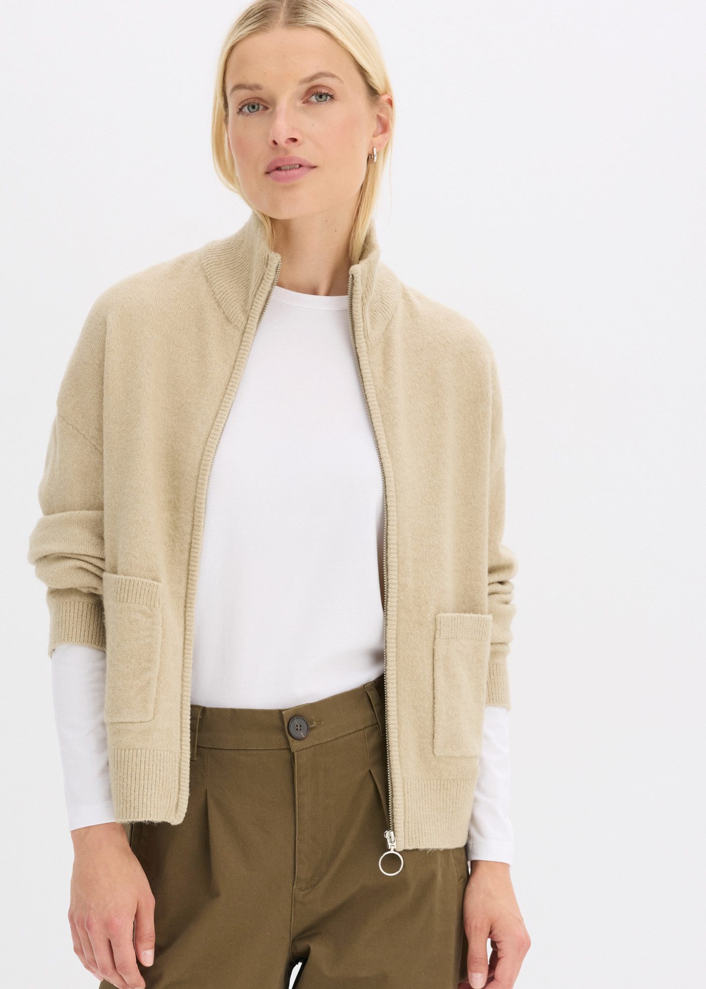 bonprix Strickjacke mit Feinstrick, Oversize-Passform, im Casual-Stil