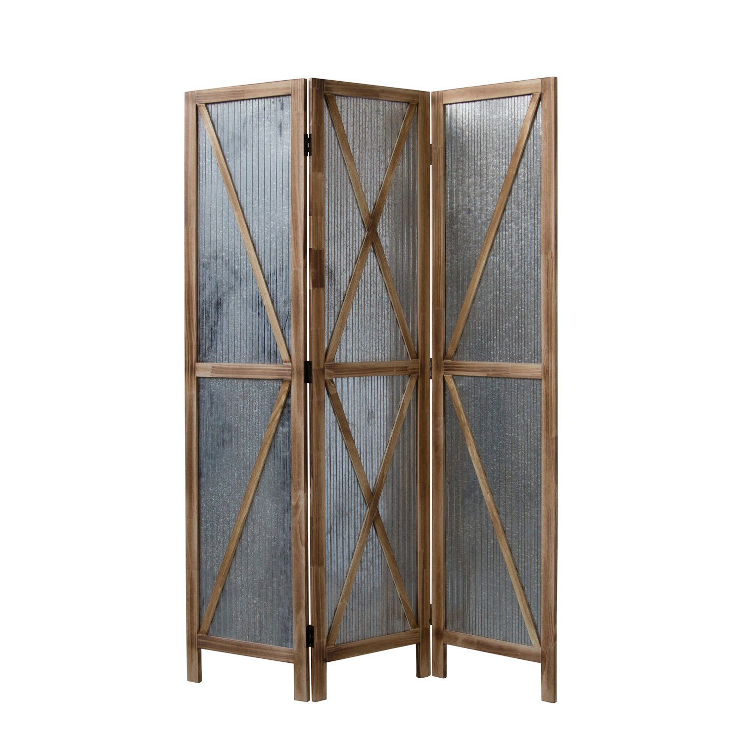 Homestyle4u Paravent, Raumteiler Holz&Metall 120 x 170 cm online kaufen