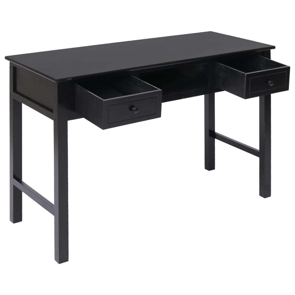 furnicato Schreibtisch Schwarz 110×45×76 cm Holz