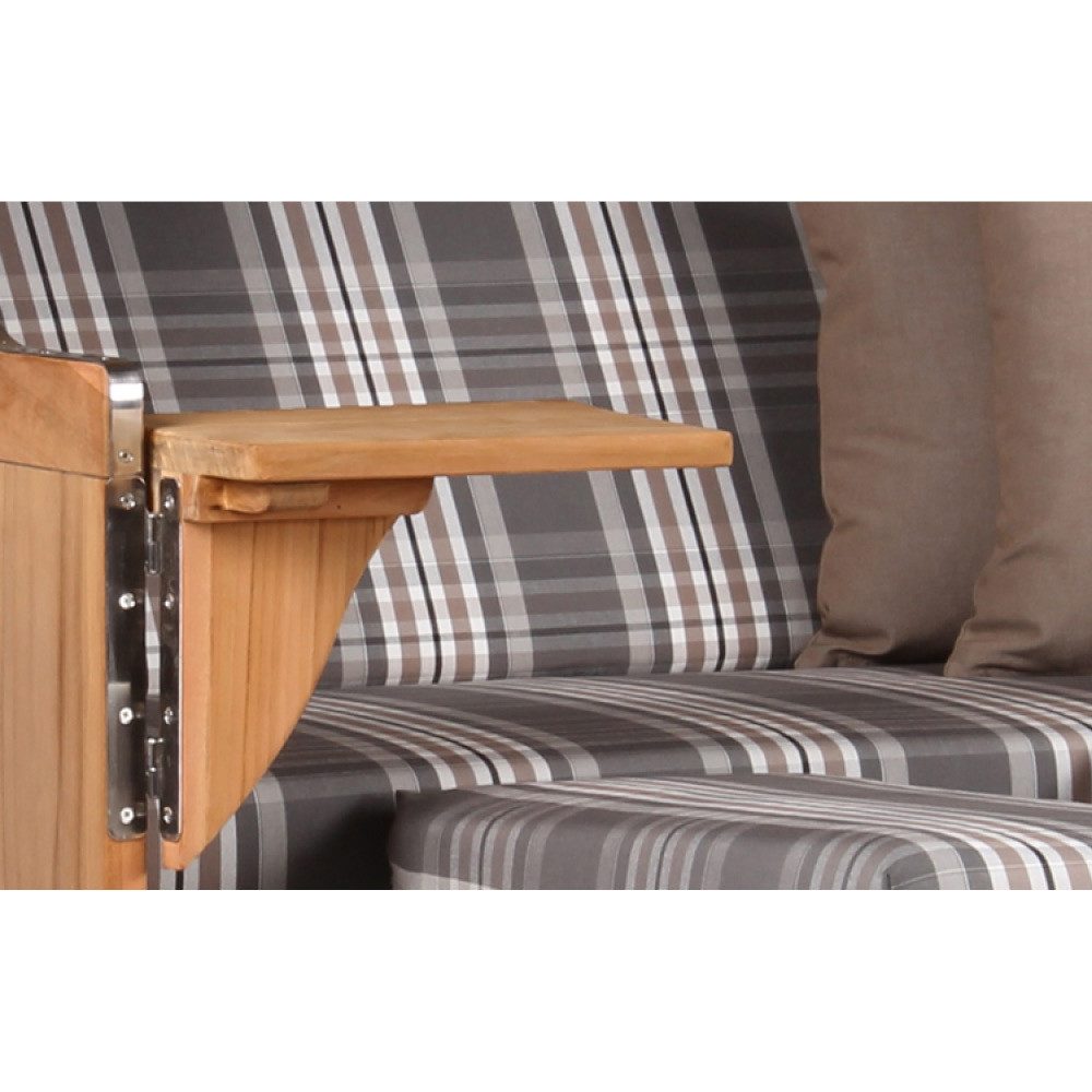 MR.DEKO Strandkorb Strandkorb Düne Volllieger Teak günstig online kaufen