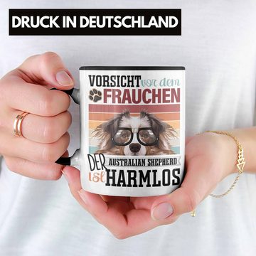 Trendation Tasse Australian Shepherd Besitzerin Frauchen Tasse Geschenk Lustiger Spruch