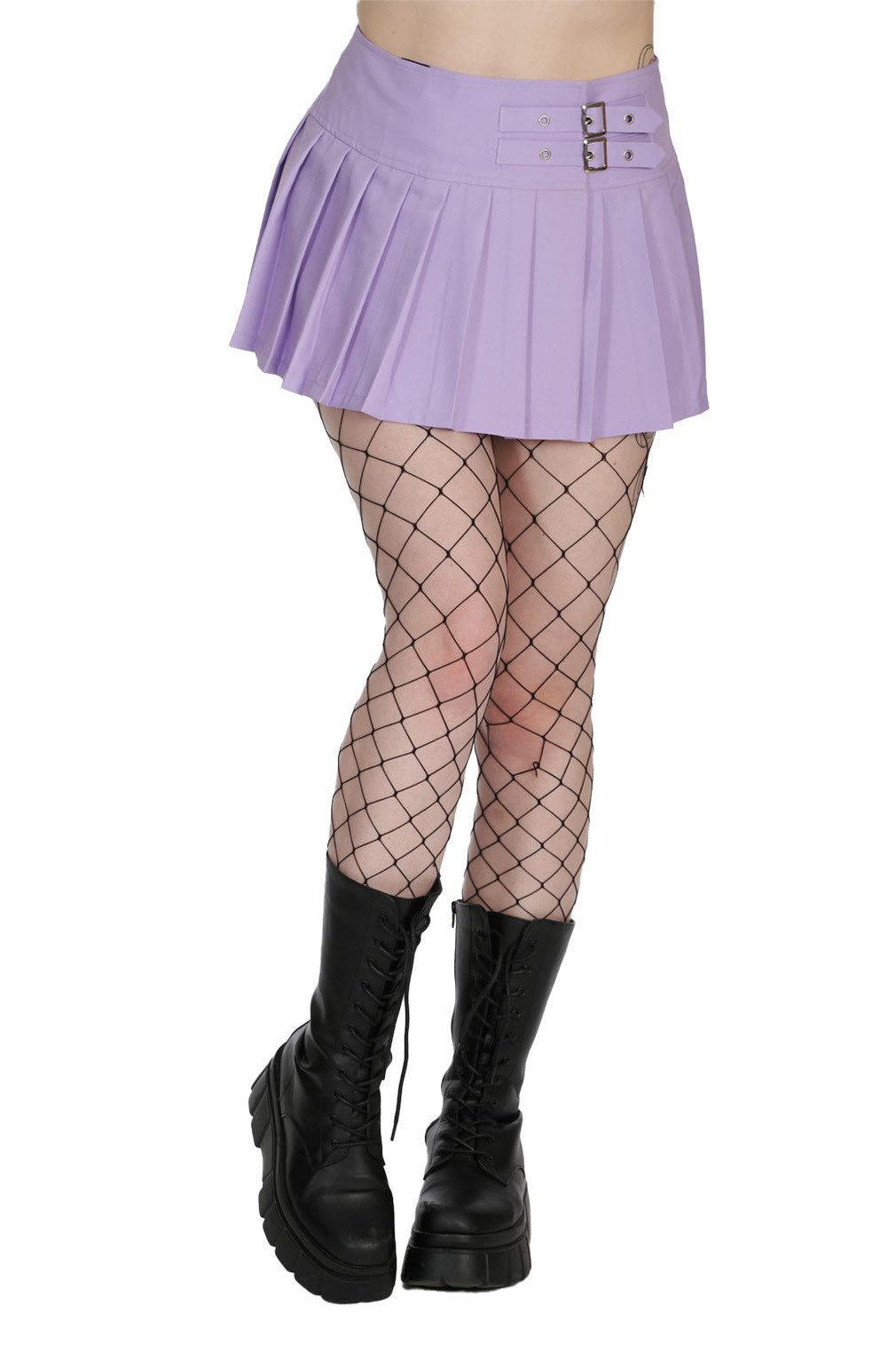 Banned Plisseerock Darkdoll Lilac Minirock Flieder Pastell Goth