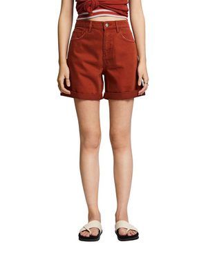 Esprit Shorts Jeansshorts mit hohem Bund und Umschlagsäumen (1-tlg)