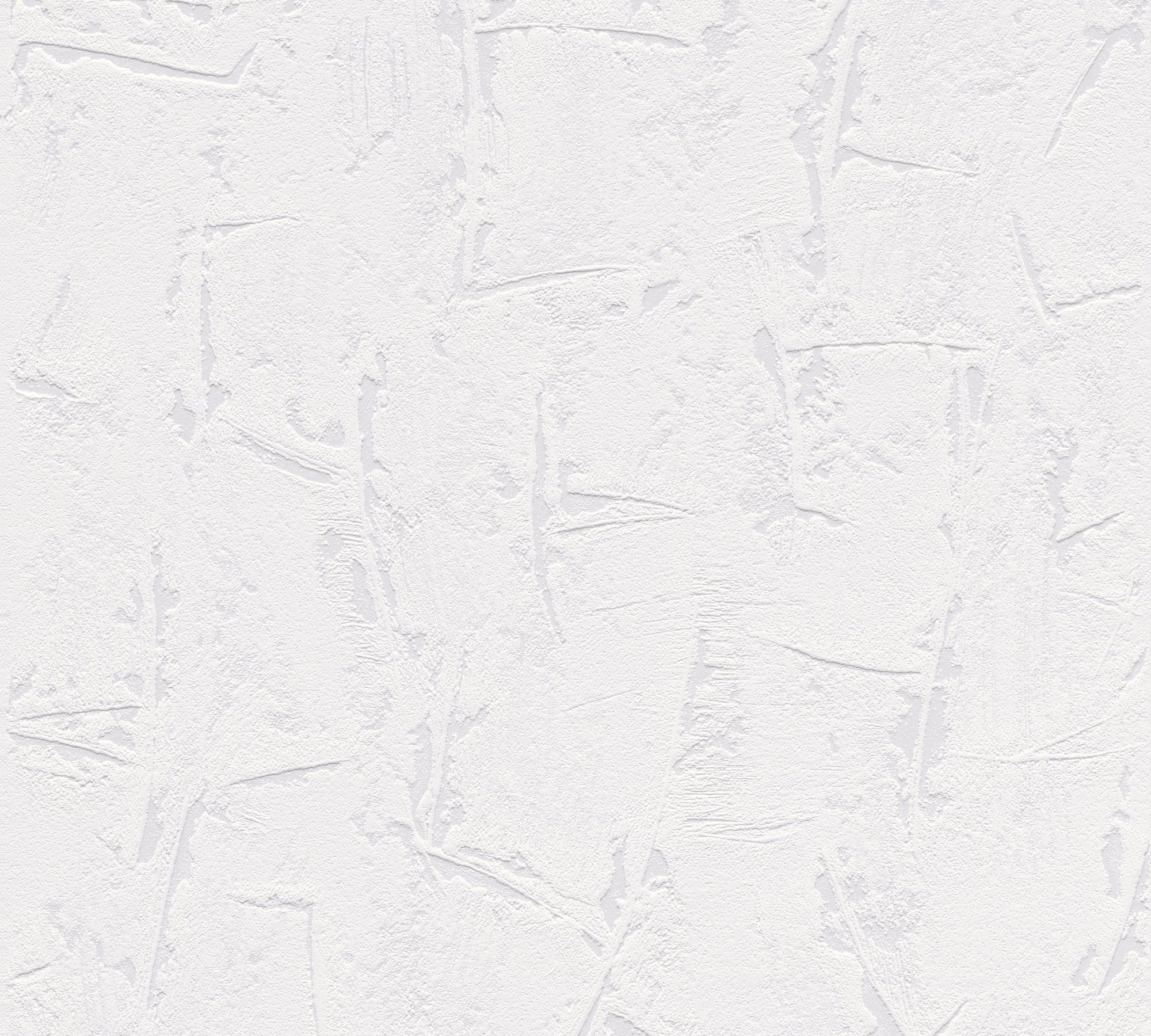 A.S. Création Vliestapete Simply White, Wand auf Leicht Kleister Struktur Grau der Tapete zu einfach verarbeiten auftragen / einfarbig, Weiß