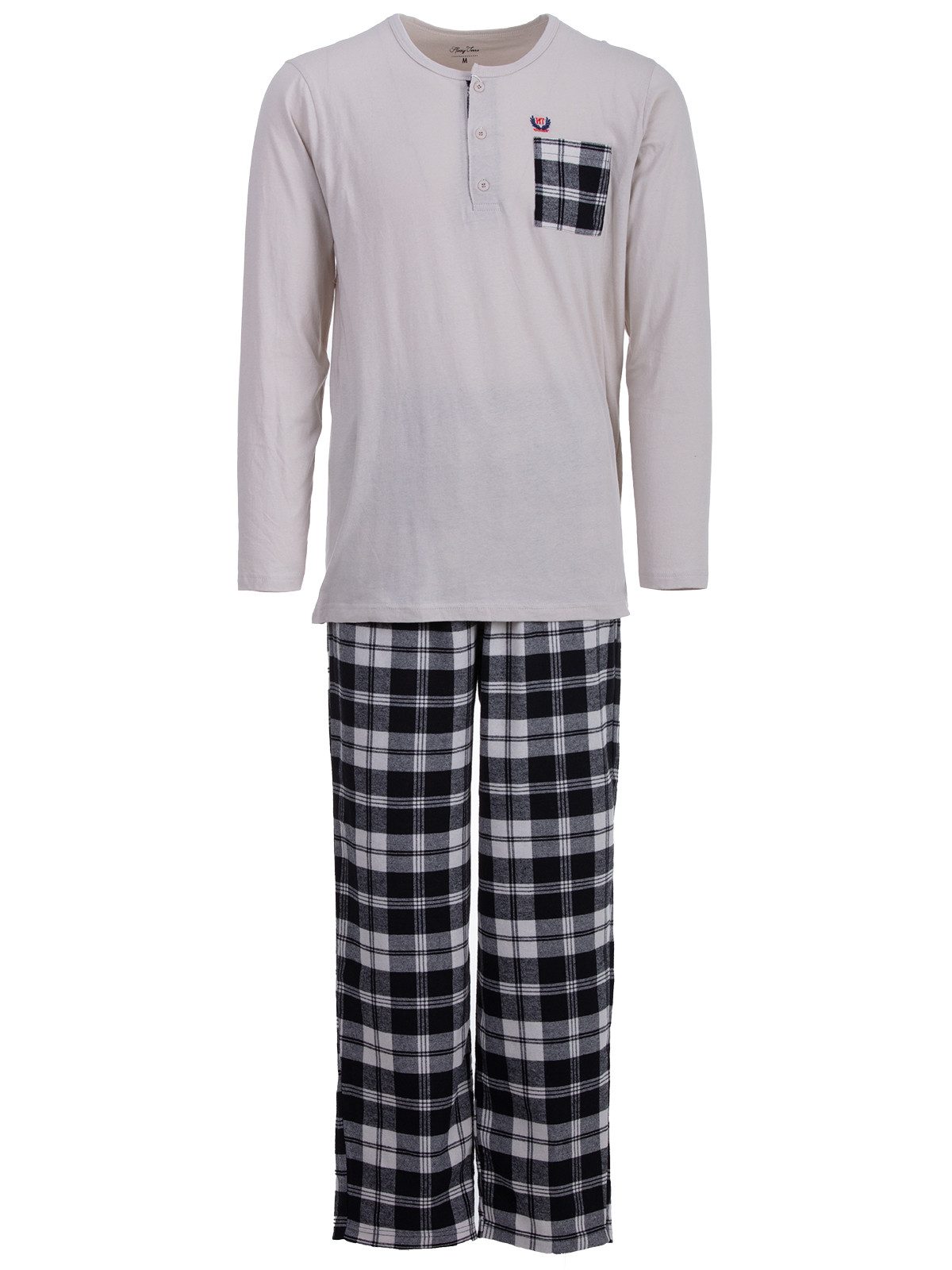 Henry Terre Schlafanzug Pyjama Set Langarm günstig online kaufen