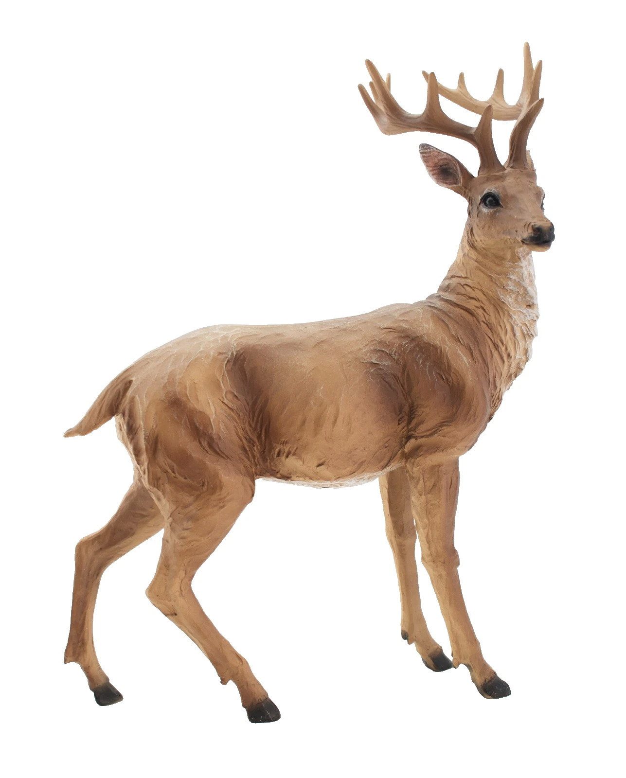 Kaufhaus le petit Tierfigur Deko Hirsch Elch Hirschkuh Kuh Reh Rehkitz Garten Tier Skulptur Figur, Rentier Dekofigur Dekoskulptur Dekoobjekt aus Polyresin (Kunststein)