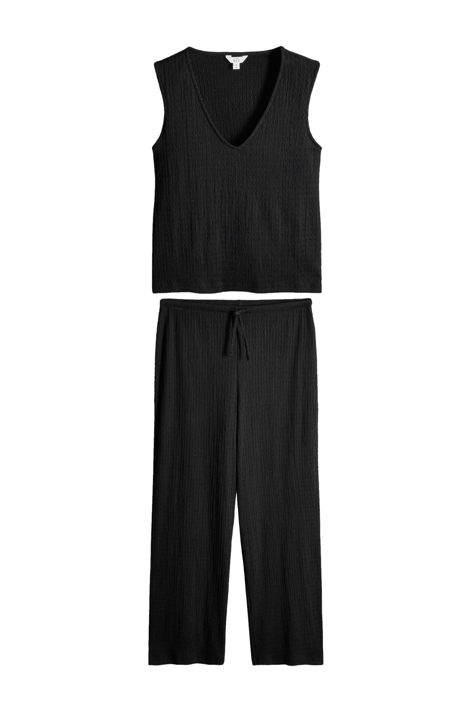 The Set Top & Hose The Set Strukturiertes T-Shirt + Hose im Set (2-tlg)
