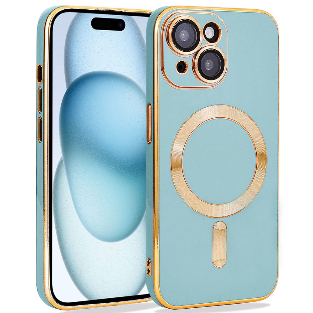 FITSU Handyhülle Hülle für iPhone 15 Handyhülle MagSafe kompatibel mit Kameraschutz 6,1 Zoll, MagSafe kompatible Schutzhülle für iPhone 15 Hülle Case Handyschale