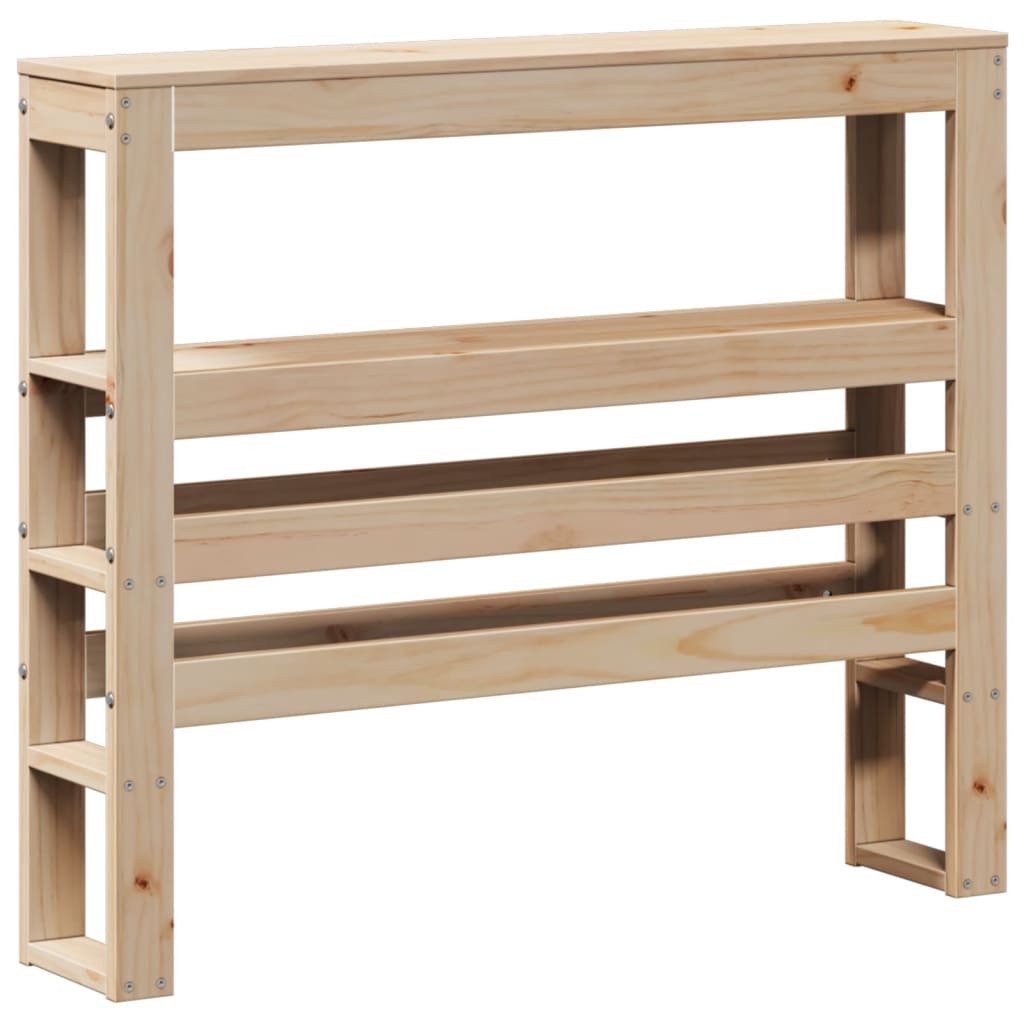 vidaXL Bett Kopfteil mit Ablagen 90 cm Massivholz Kiefer (1-tlg)
